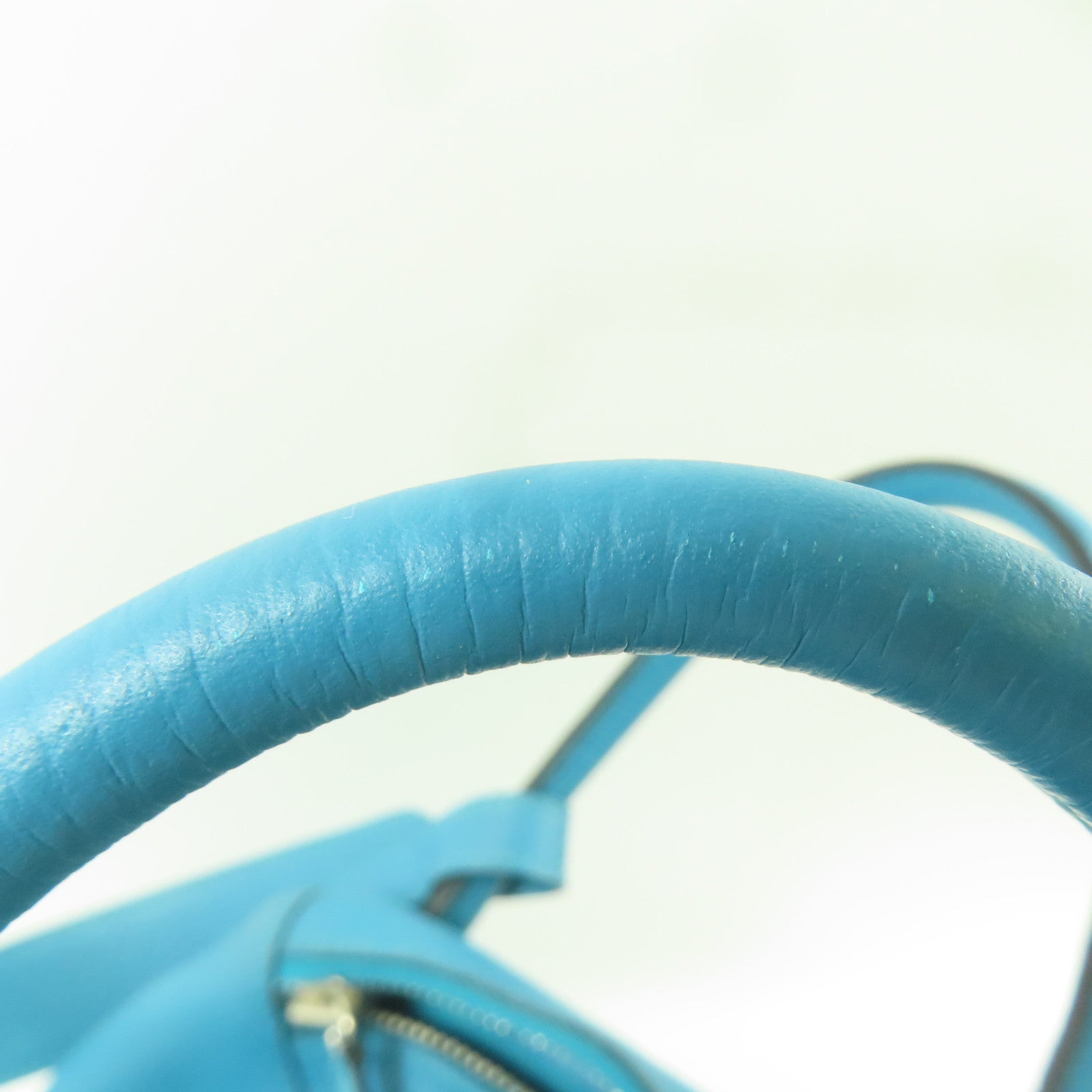 HERMES Clemence皮革Lindy 30銀扣手挽肩背兩用袋Turquoise/綠松石色