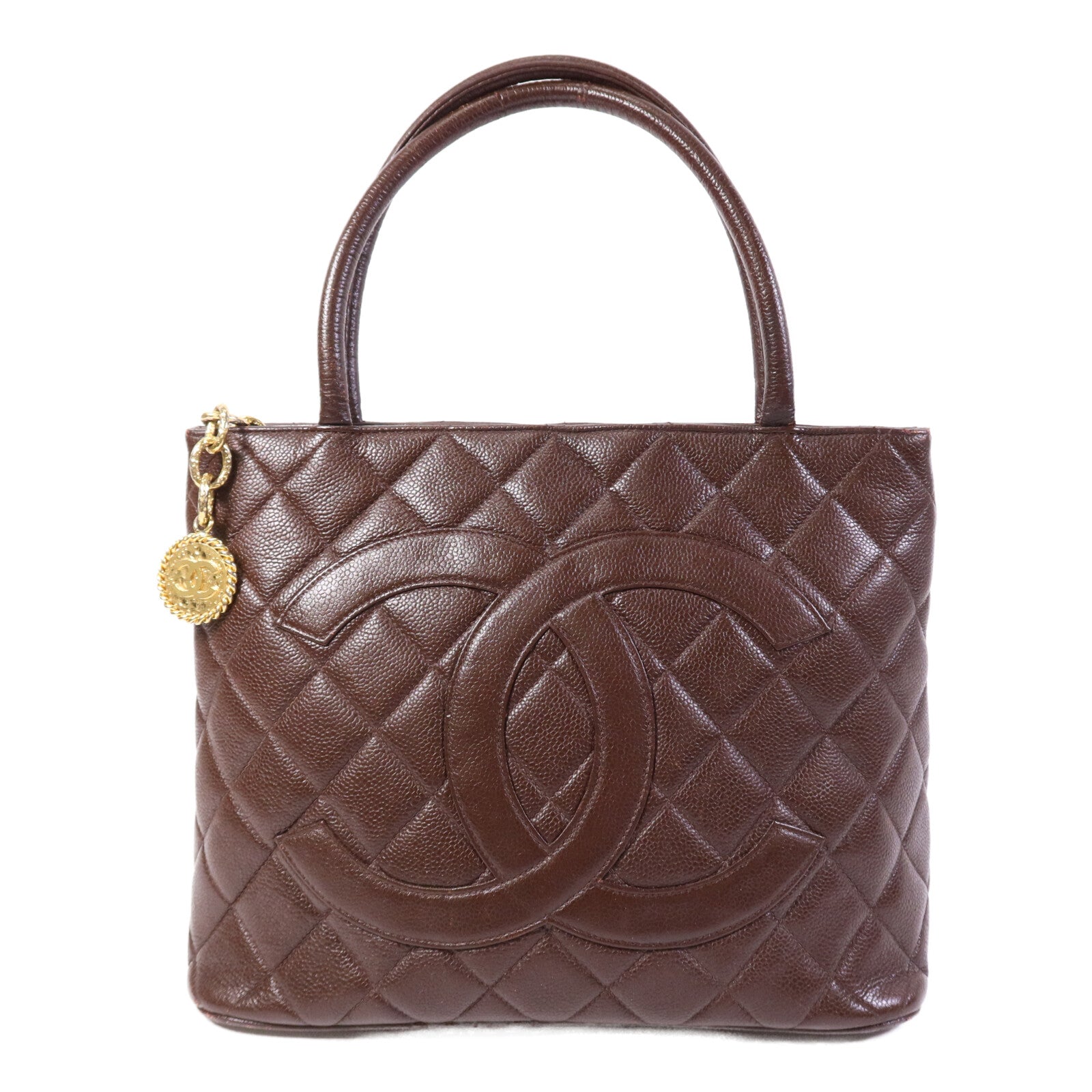 CHANEL 【激減優惠】牛皮皮革Vintage Tote Bag金扣手挽袋