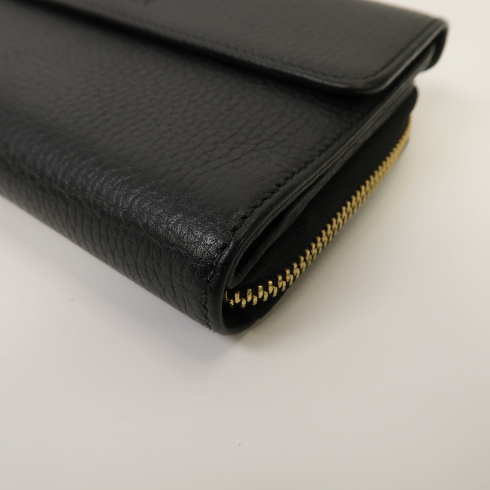 GUCCI 【激減優惠】牛皮皮革Long Wallet金扣長錢包黑色