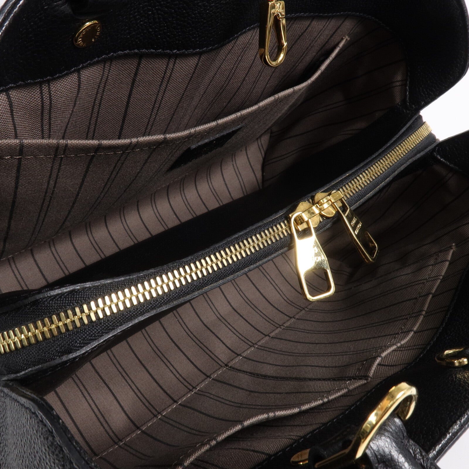 LOUIS VUITTON Monogram Empreinte Montaigne MM手挽肩背兩用袋