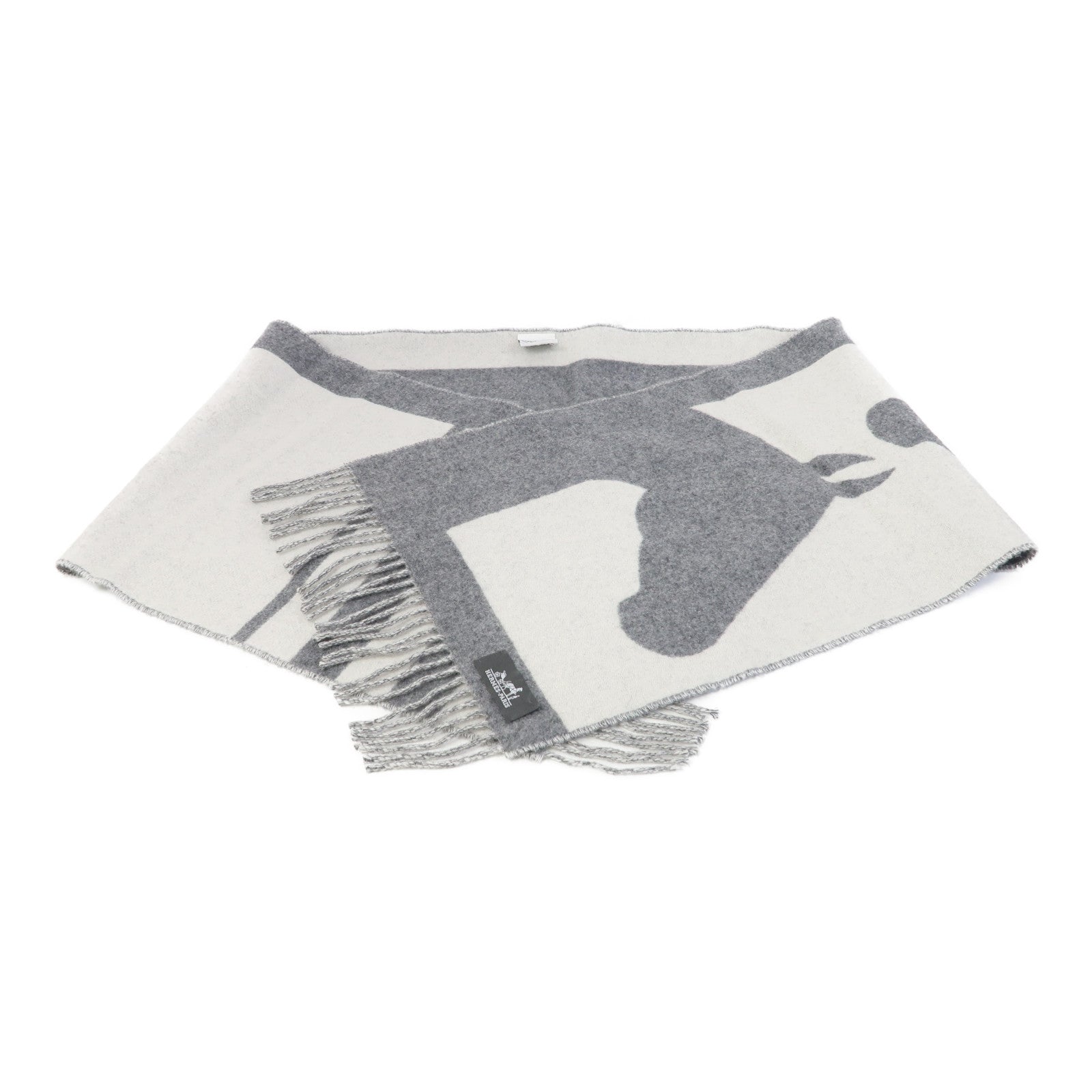 HERMES Cashmere Scarf圍巾灰色