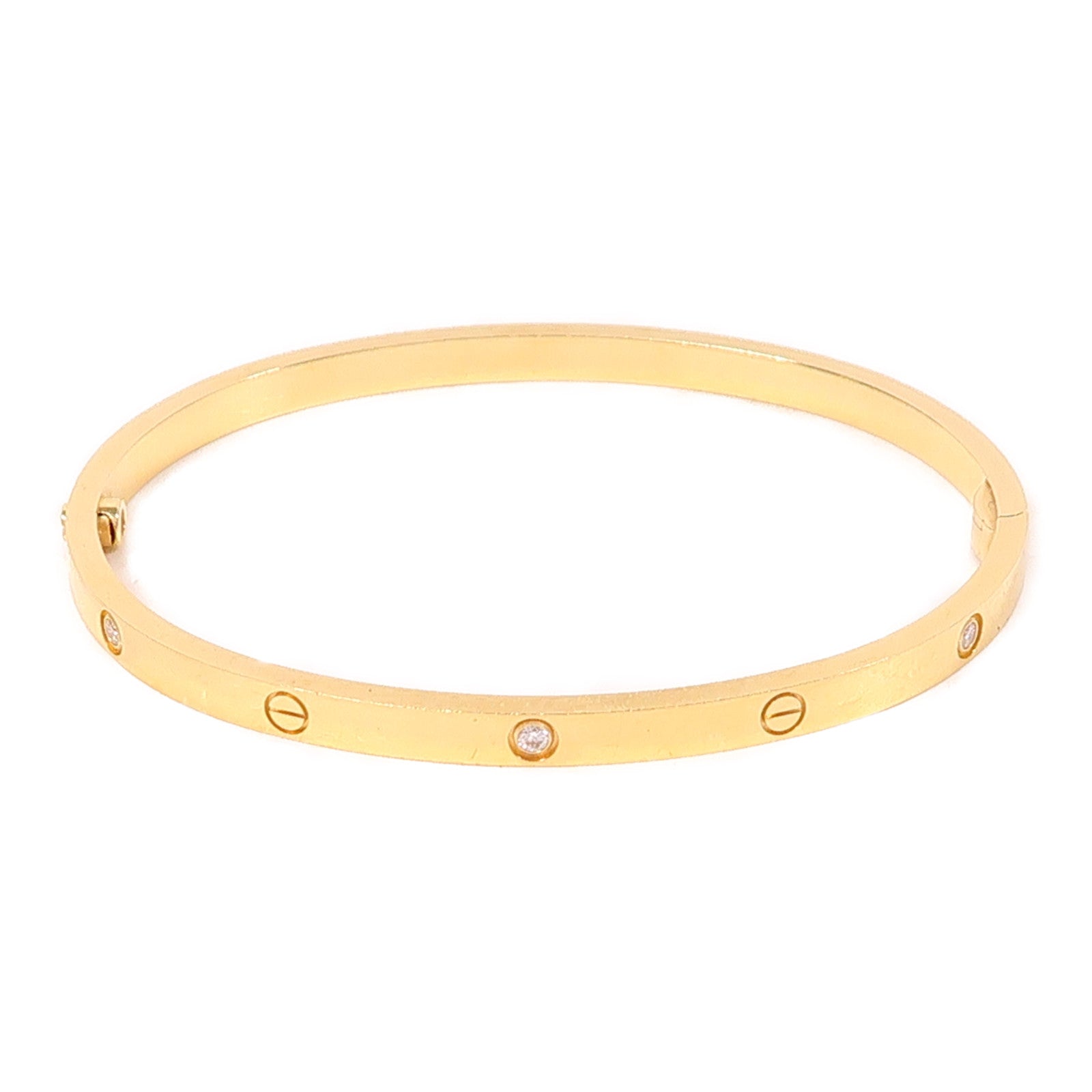 CARTIER 18K金Love Bracelet 6 Diamonds手鐲#17