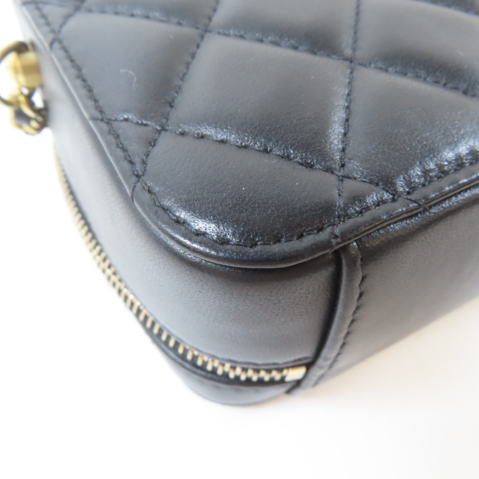 CHANEL 菱格羊皮皮革Chain Shoulder Bag金扣鏈帶肩背袋