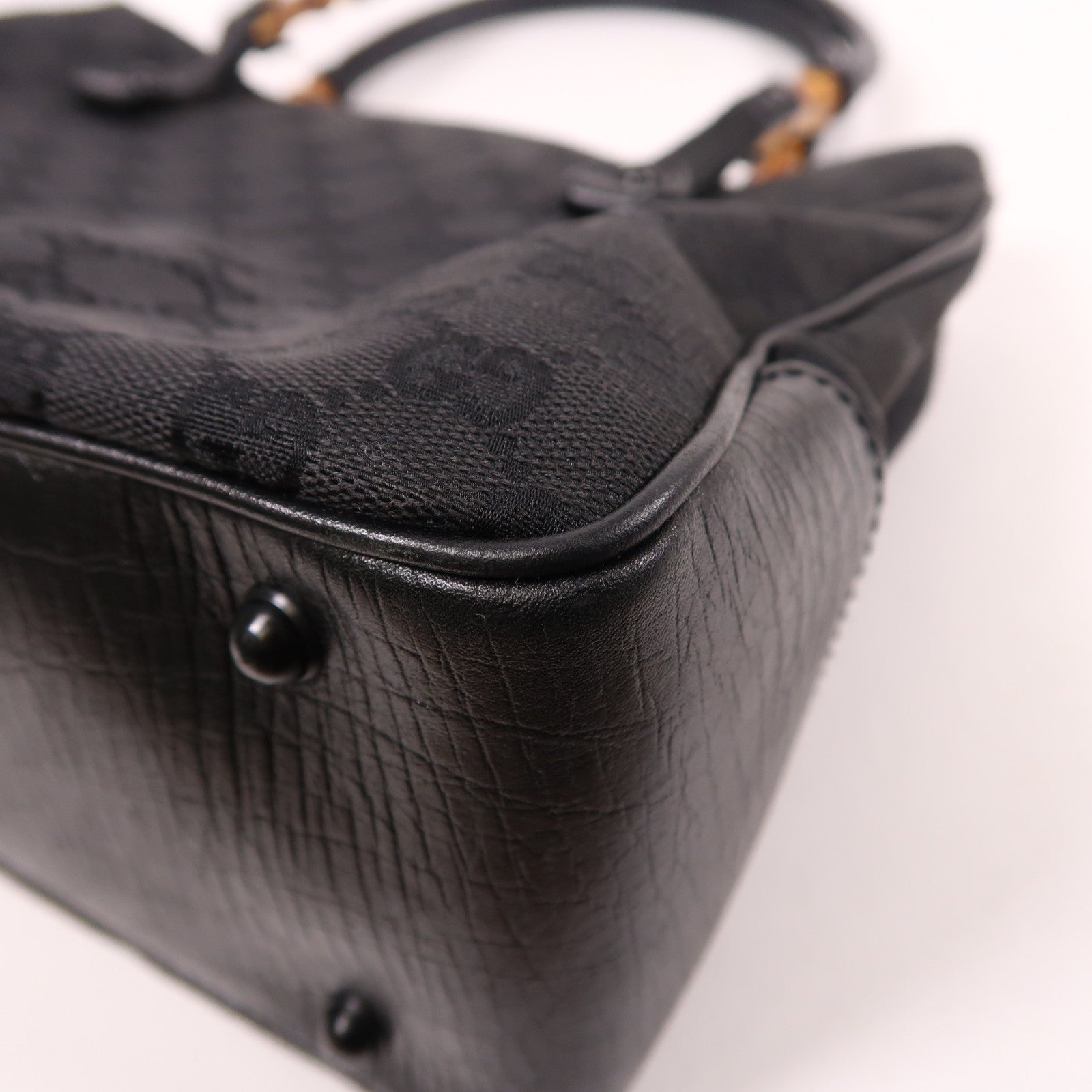 GUCCI 帆布Bamboo Hand Bag手挽袋