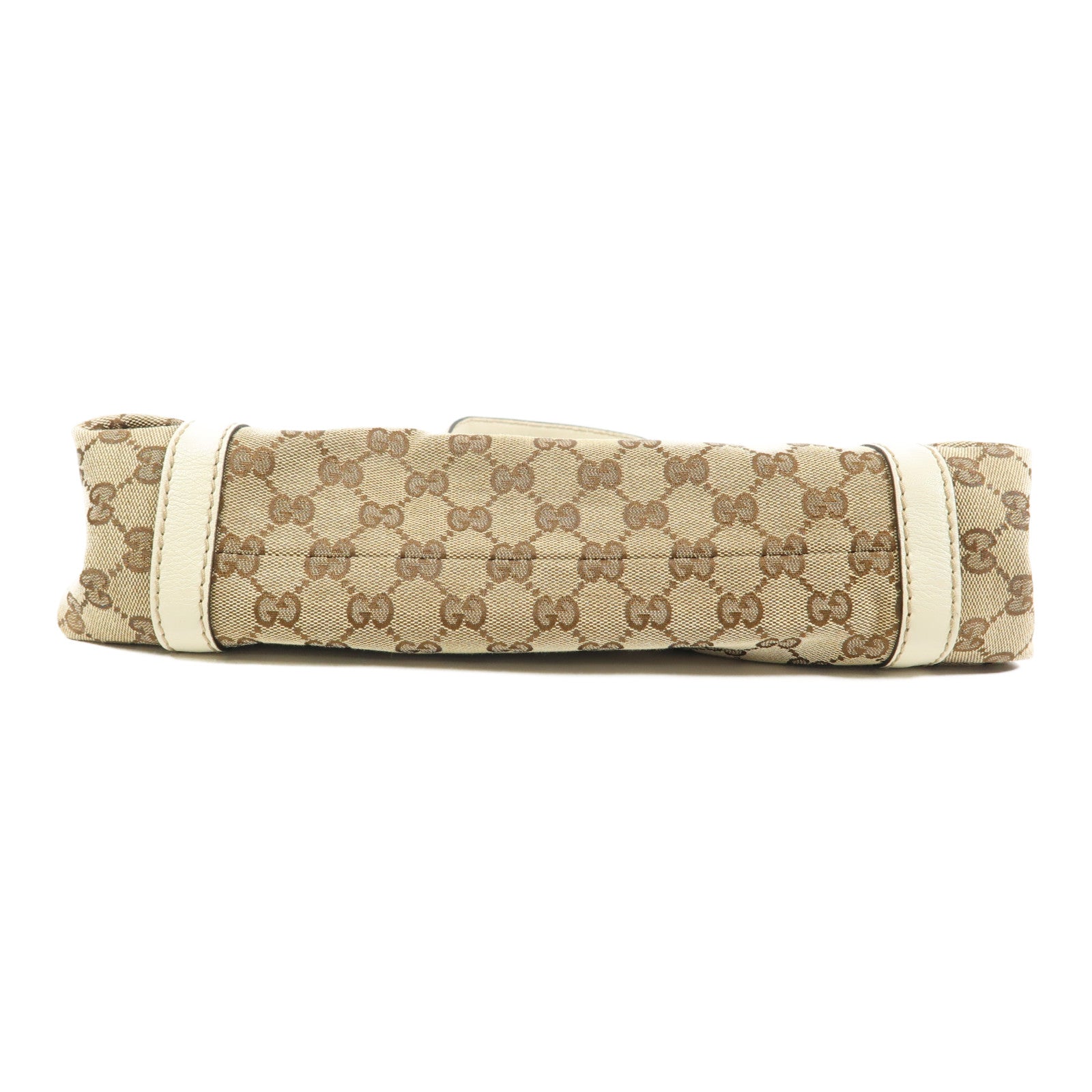 GUCCI 帆布Web Flap Tote銀扣手挽袋