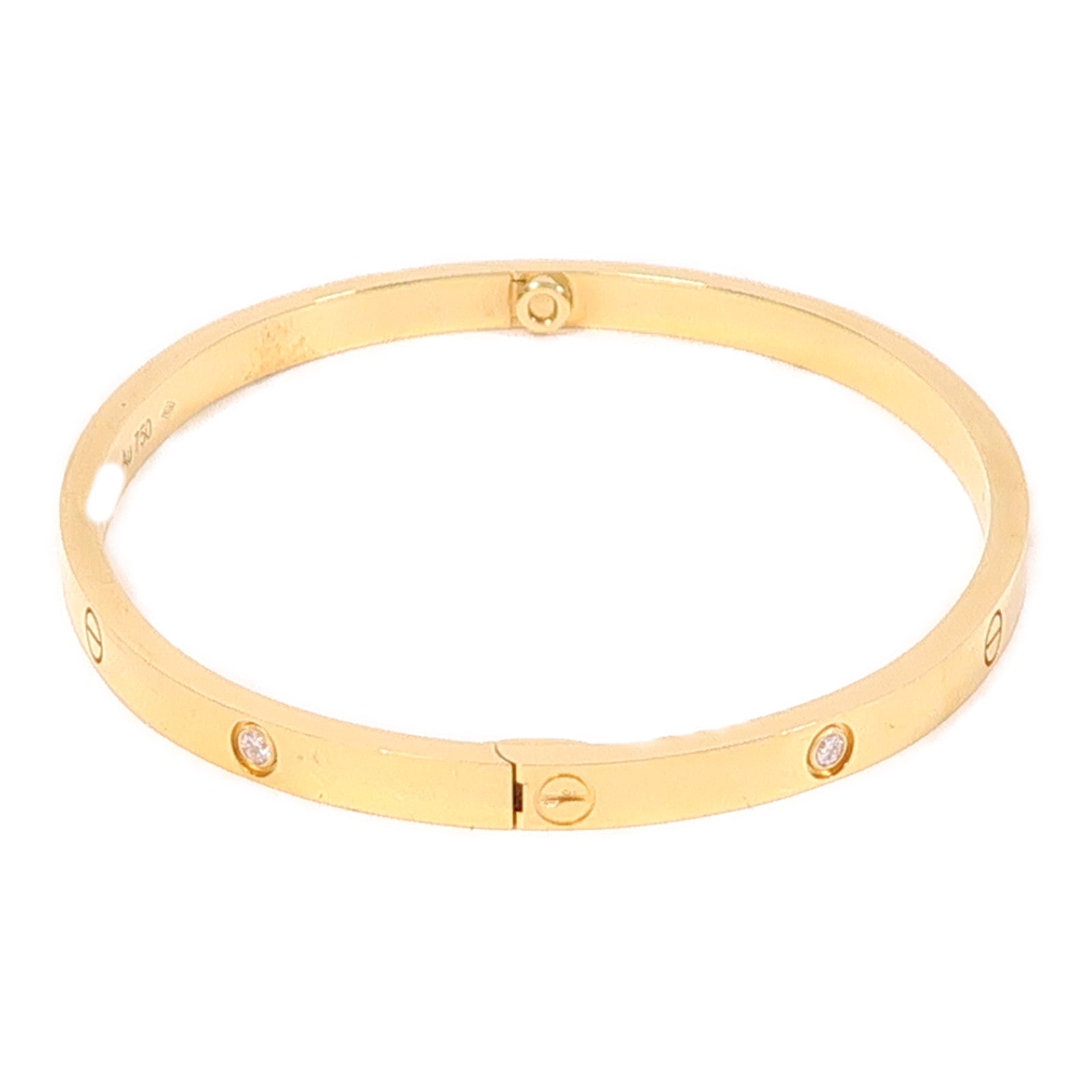 CARTIER 18K金Love Bracelet 6 Diamonds手鐲#17