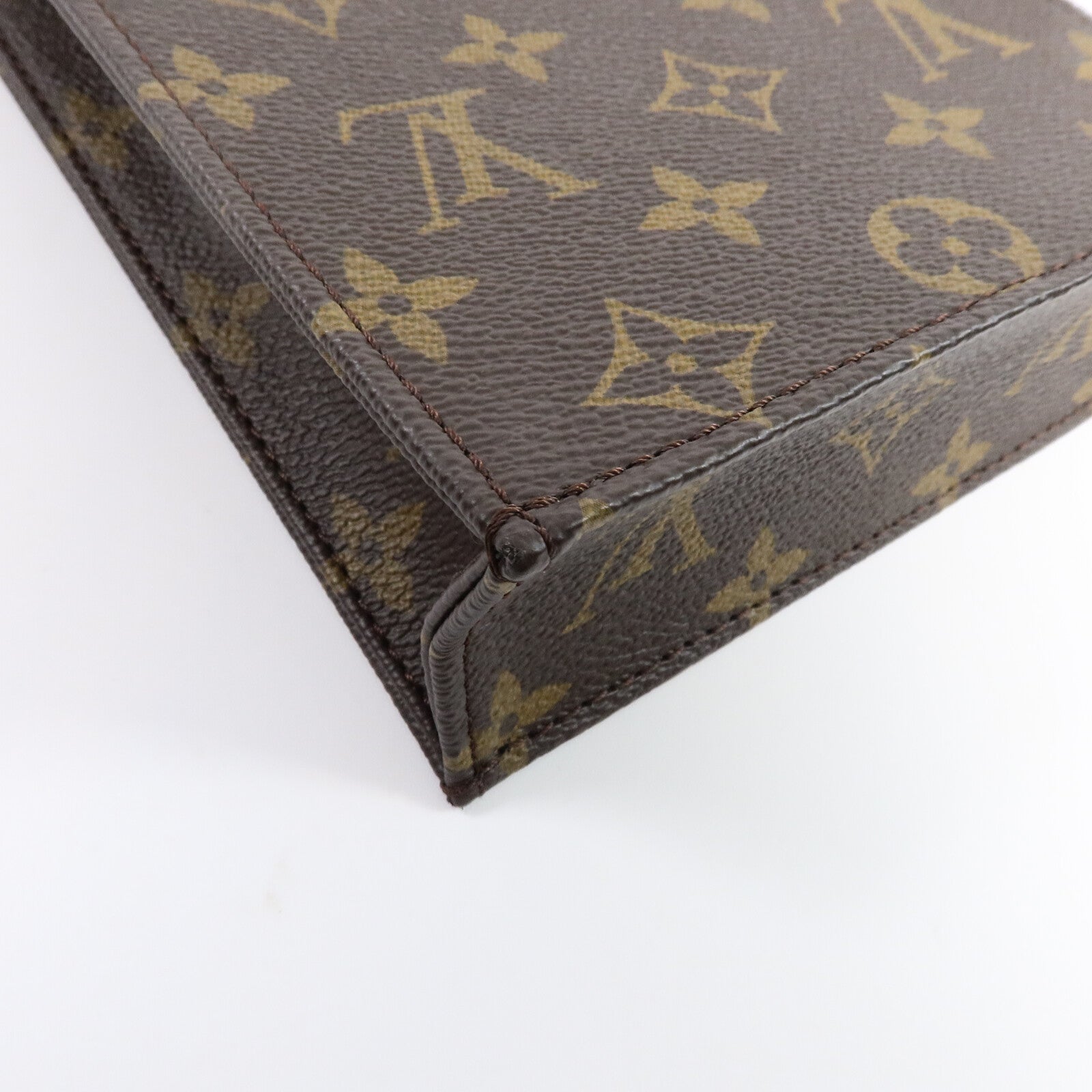 LOUIS VUITTON Monogram Petit Sac Plat手挽肩背兩用袋