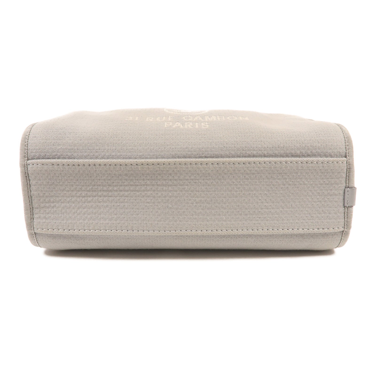 CHANEL 帆布Deauville Bowling銀扣手挽肩背兩用袋