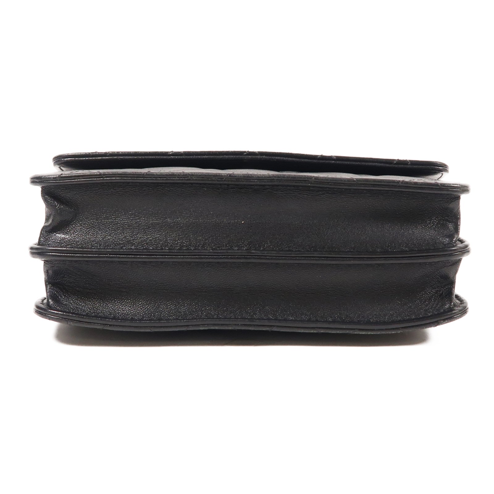 CHANEL 牛皮皮革Chain Shoulder銀扣肩背袋