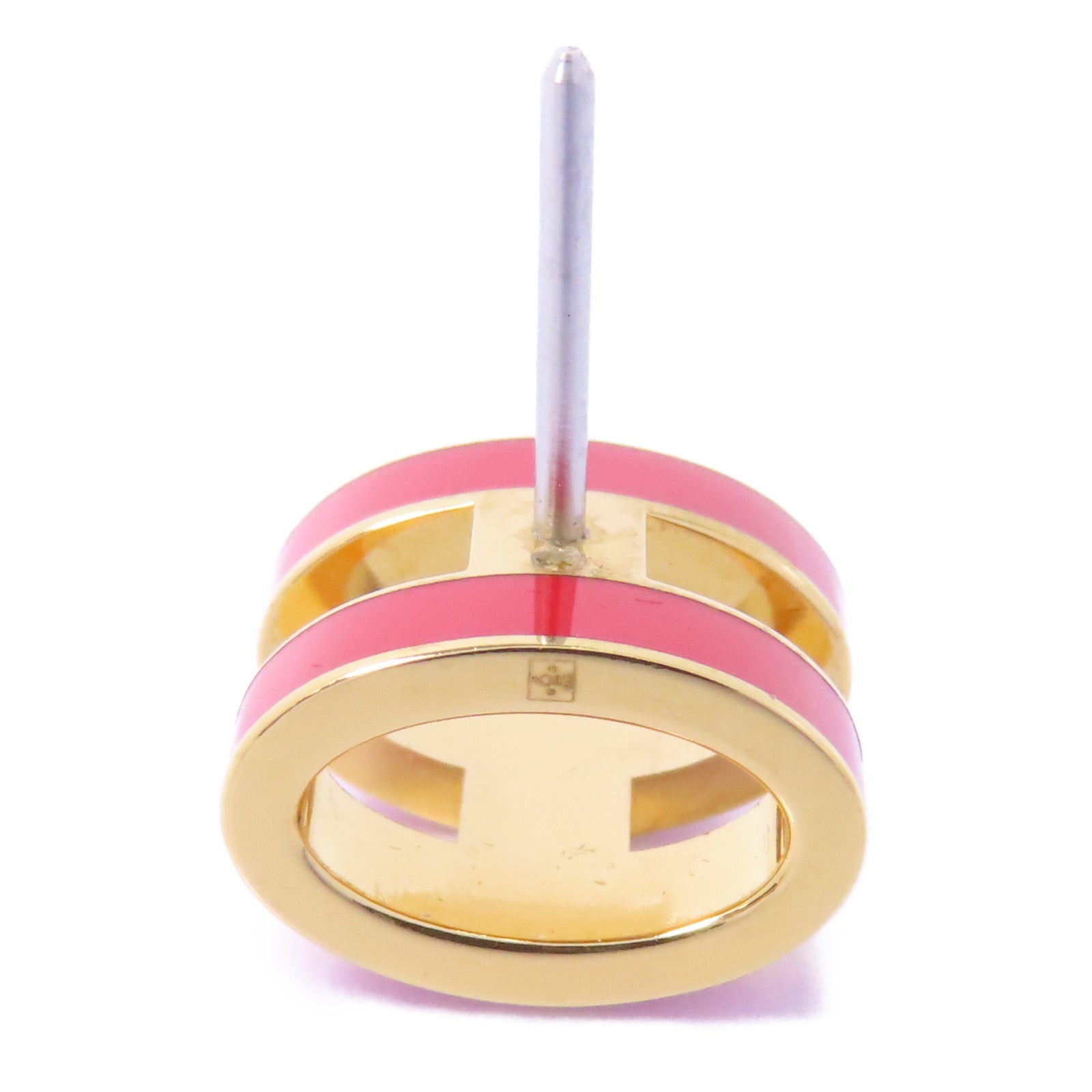 HERMES 金屬Pop H Earrings耳環紅色/金色