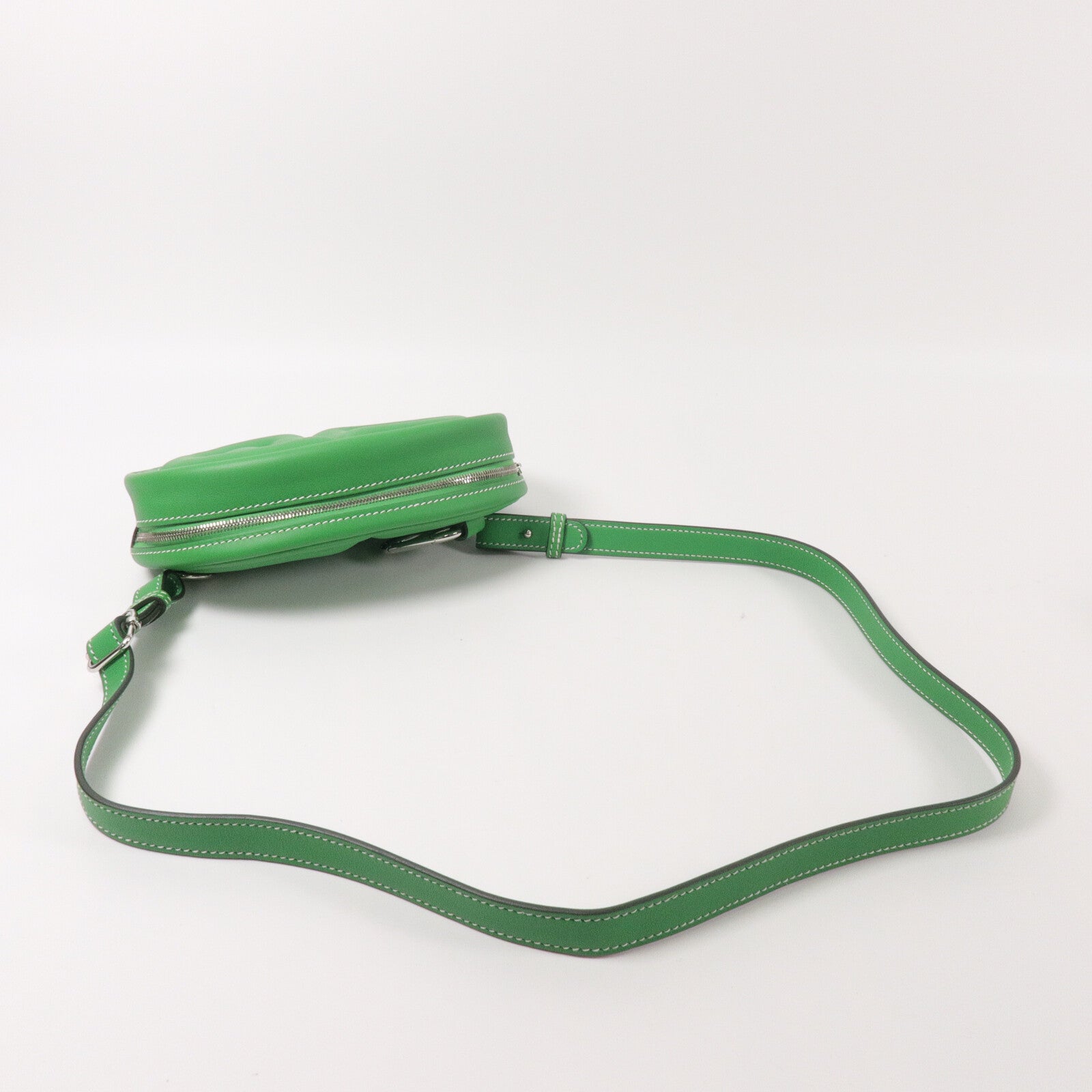 HERMES Swift皮革In The Loop Belt Bag腰包Bamboo/Bleu Brume