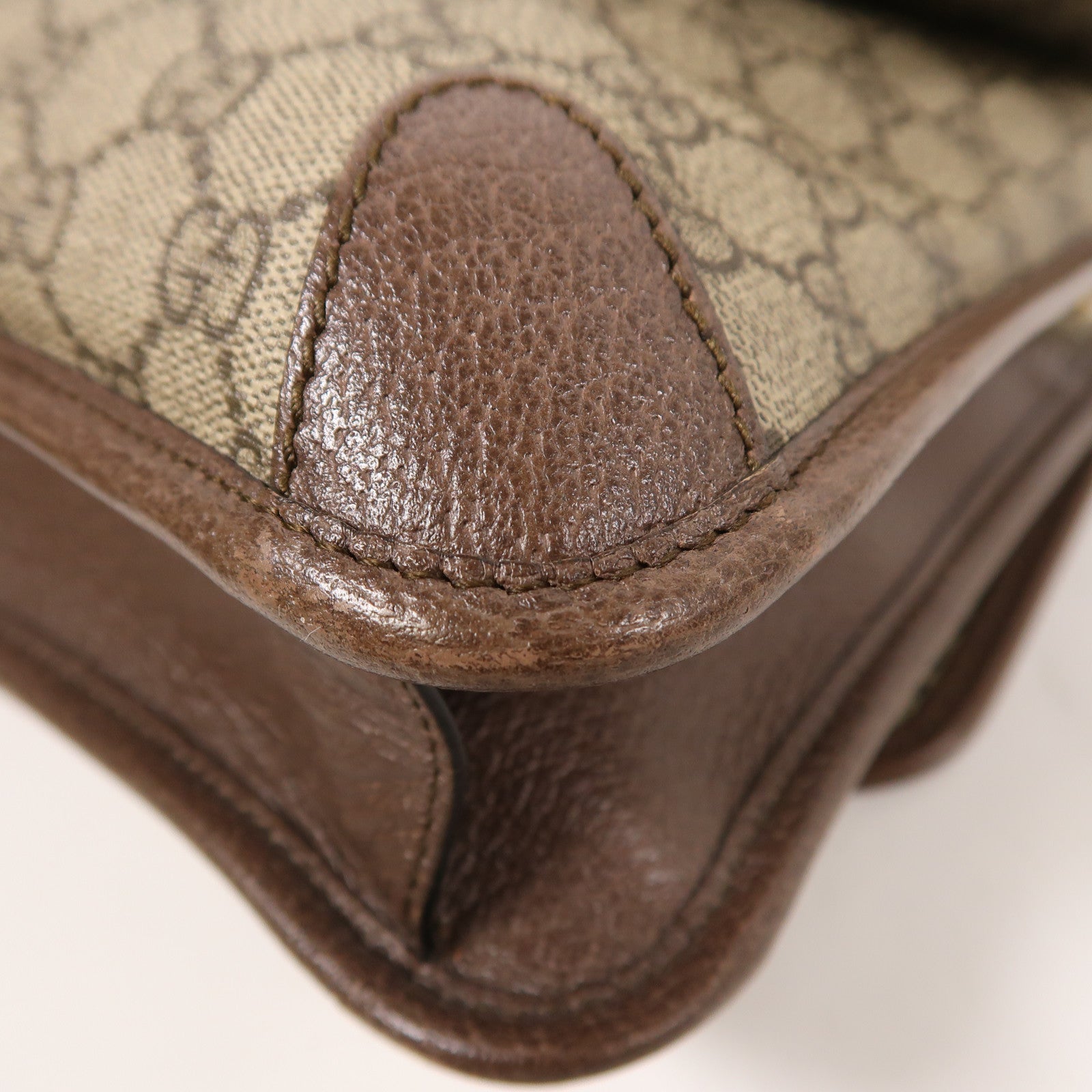 GUCCI 【激減優惠】塗層帆布Shoulder Bag金扣肩背袋