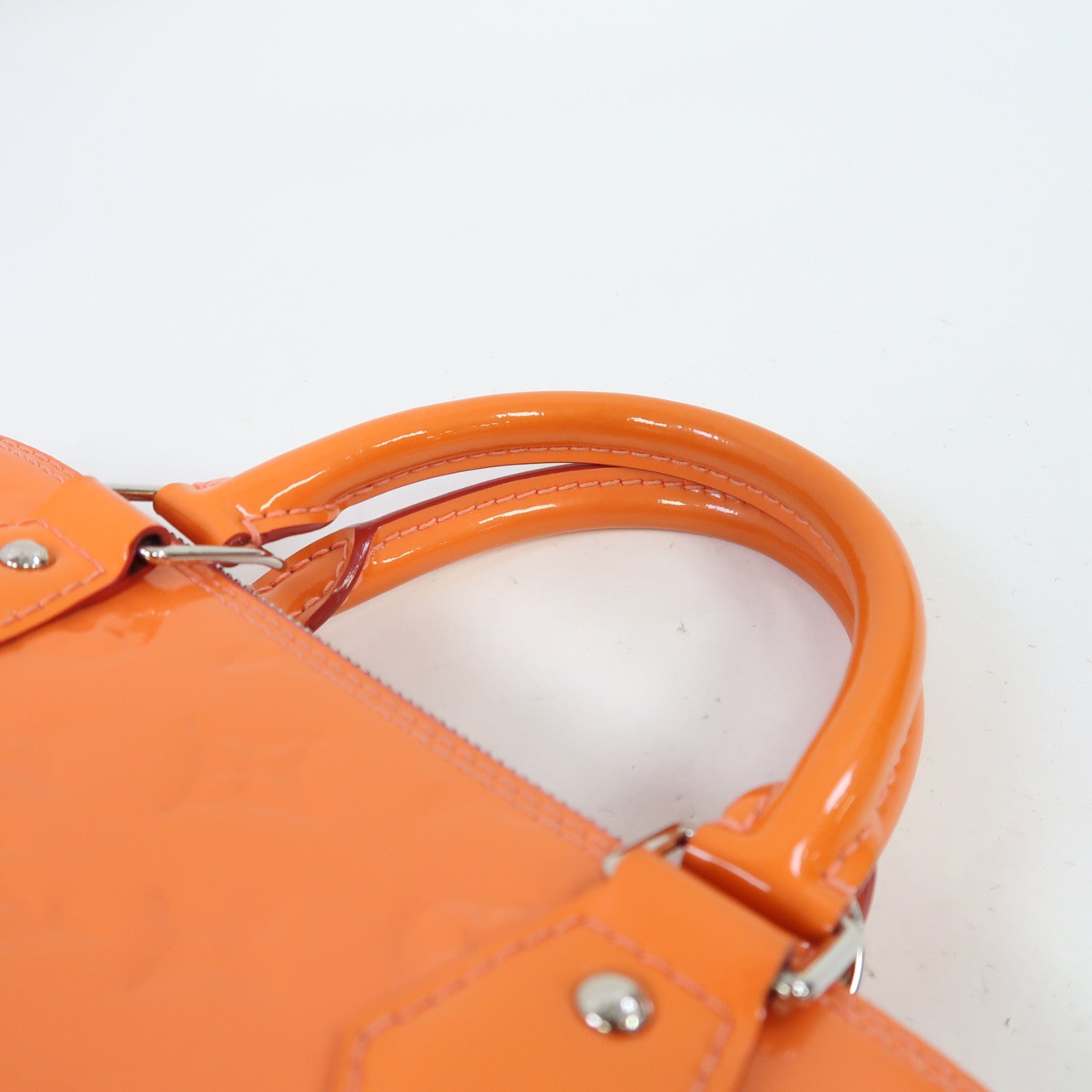 LOUIS VUITTON Vernis Alma PM銀扣手挽袋
