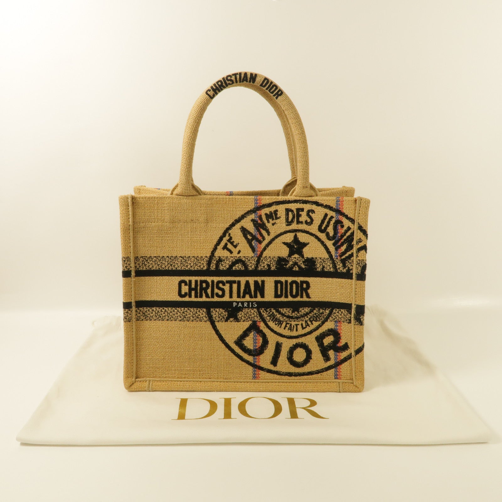 Dior Handbag Canvas Brown