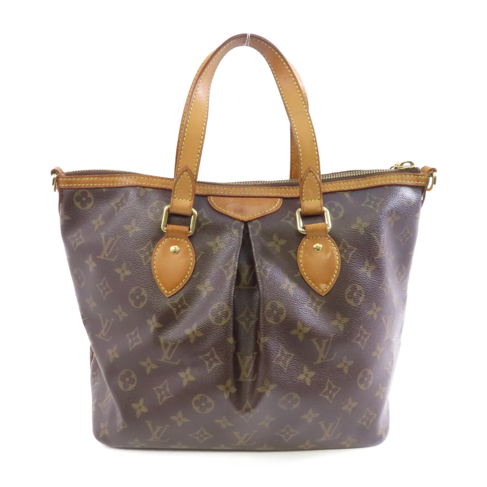 LOUIS VUITTON 【激減優惠】Monogram Palermo PM金扣手挽肩背兩用袋棕色