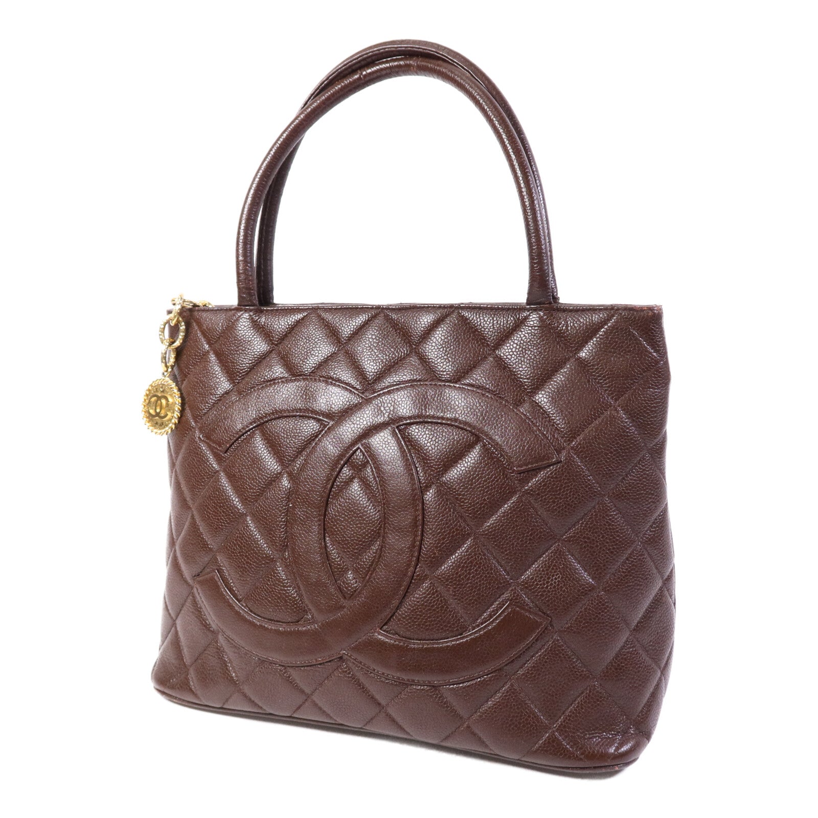 CHANEL 【激減優惠】牛皮皮革Vintage Tote Bag金扣手挽袋