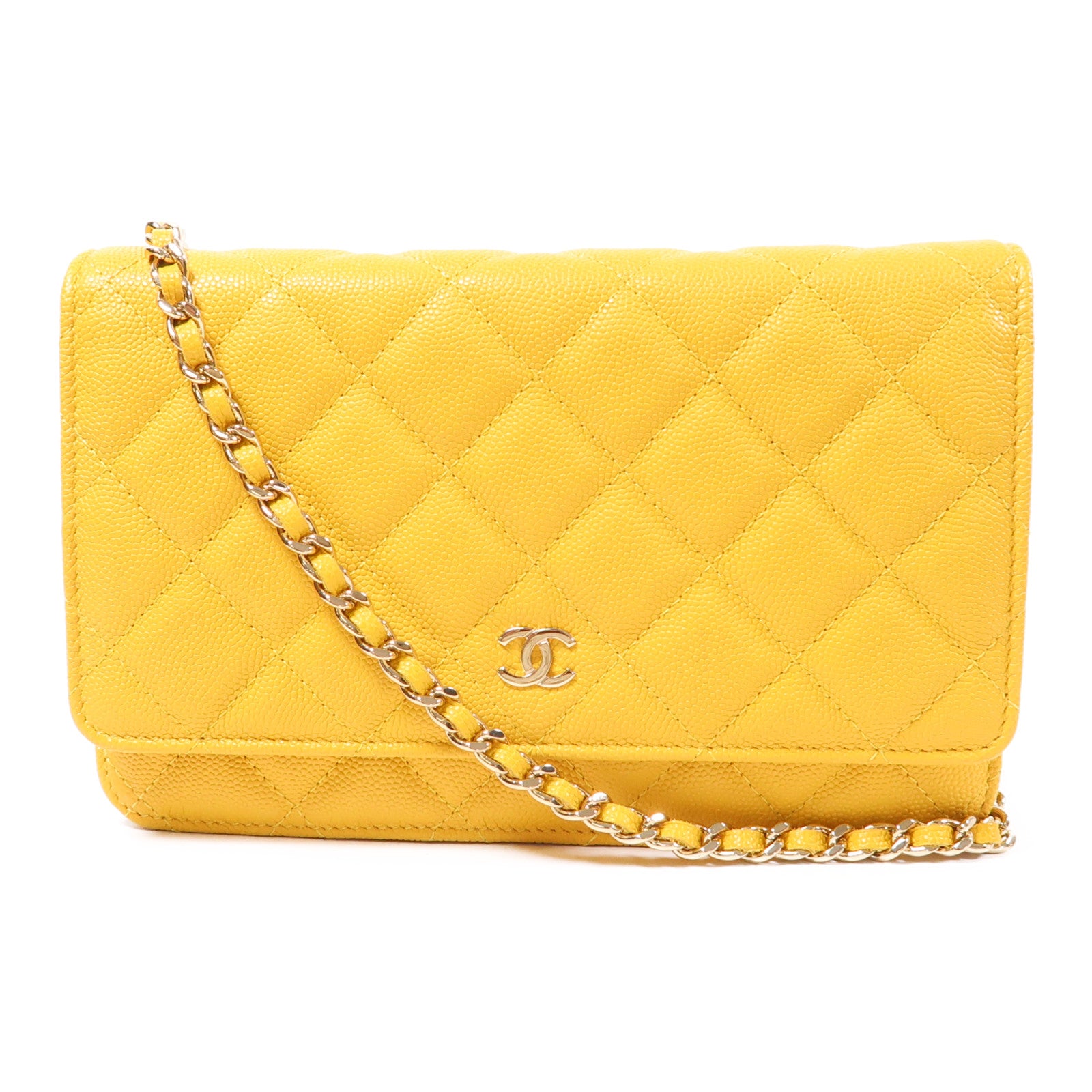 CHANEL 牛皮皮革WOC Wallet On Chain鏈帶肩背袋