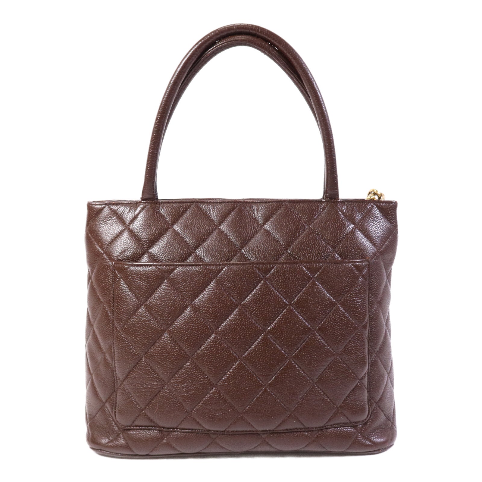 CHANEL 【激減優惠】牛皮皮革Vintage Tote Bag金扣手挽袋