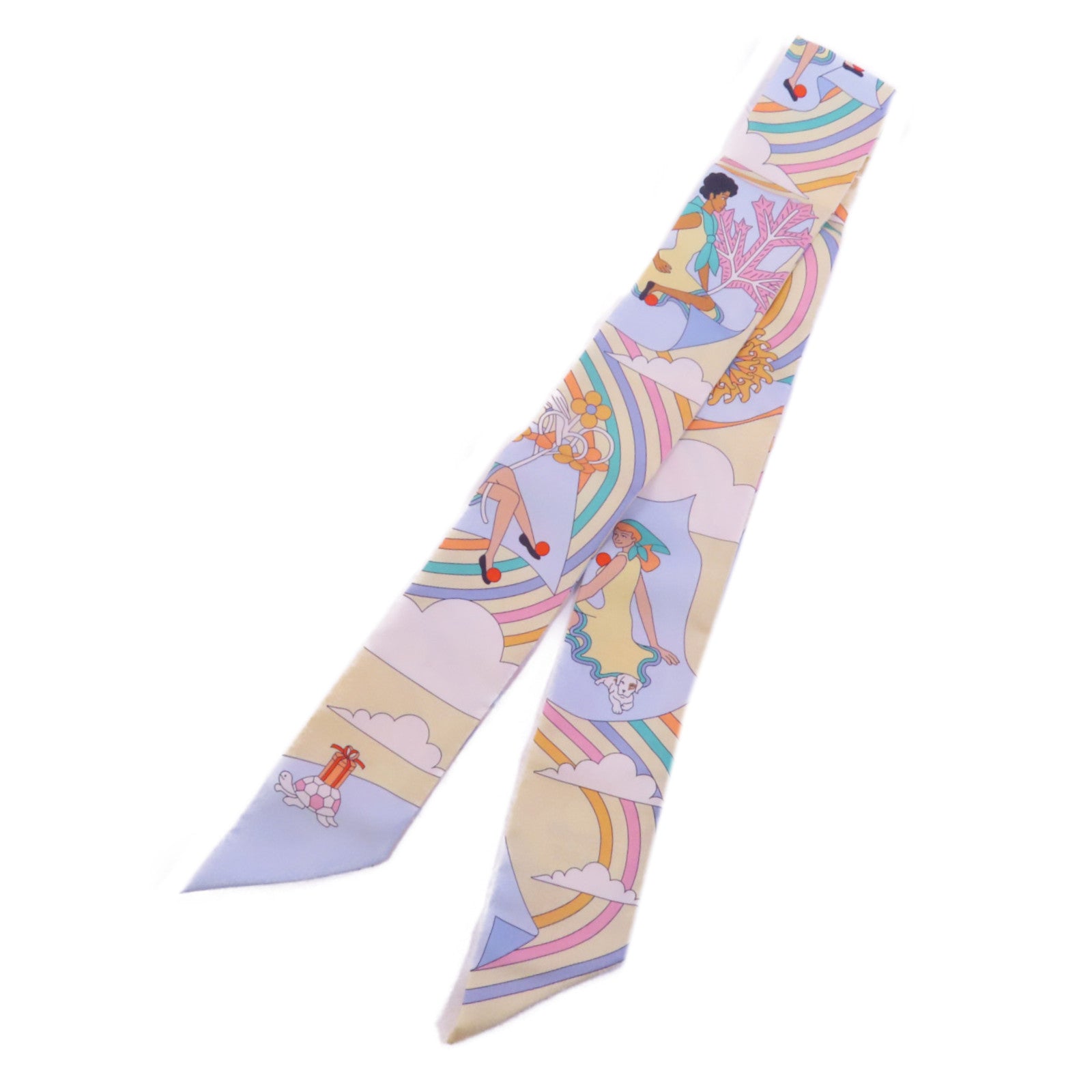 HERMES 絲質Twilly絲巾