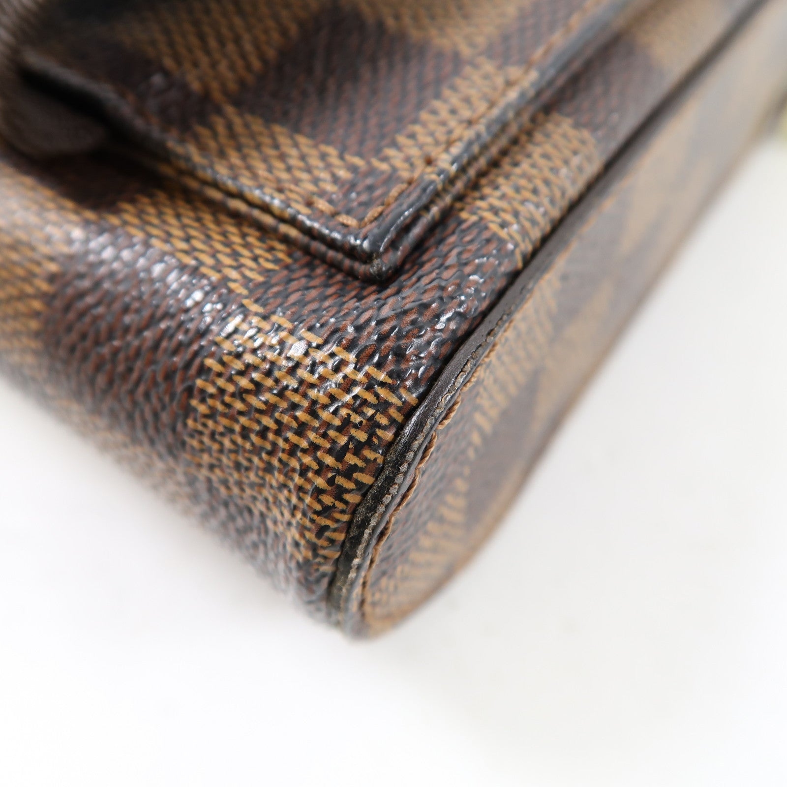 LOUIS VUITTON 【激減優惠】Damier Ebene Geronimos金扣腰包啡色
