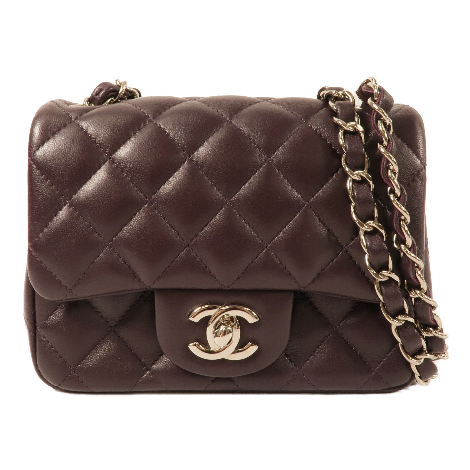 CHANEL 羊皮皮革Mini Classic 17鏈帶肩背袋