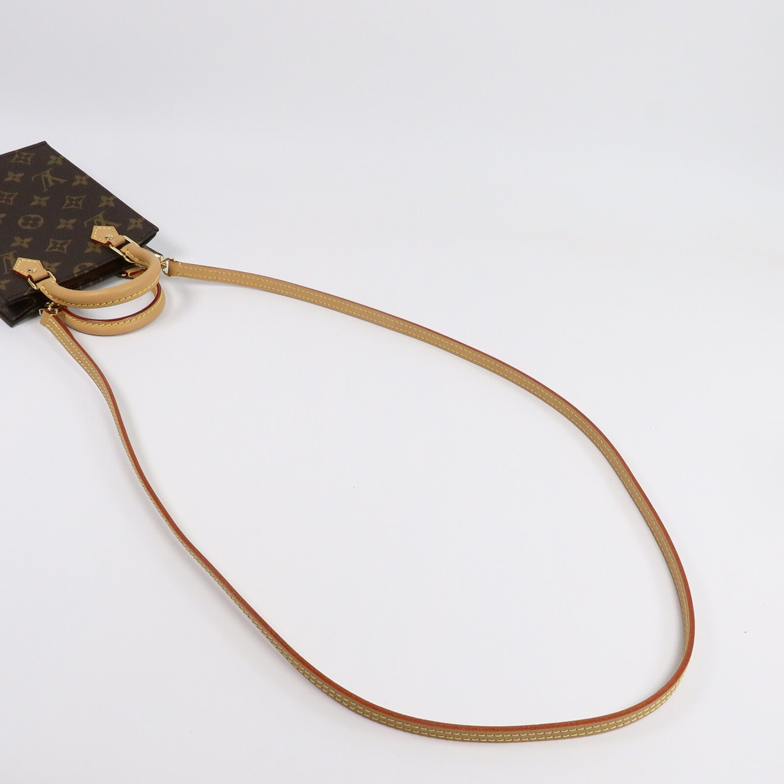 LOUIS VUITTON Monogram Petit Sac Plat手挽肩背兩用袋