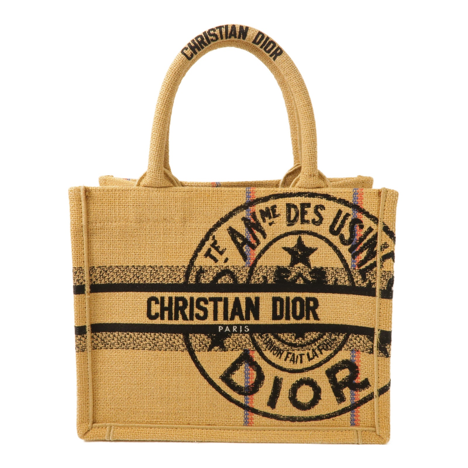 Dior Handbag Canvas Brown