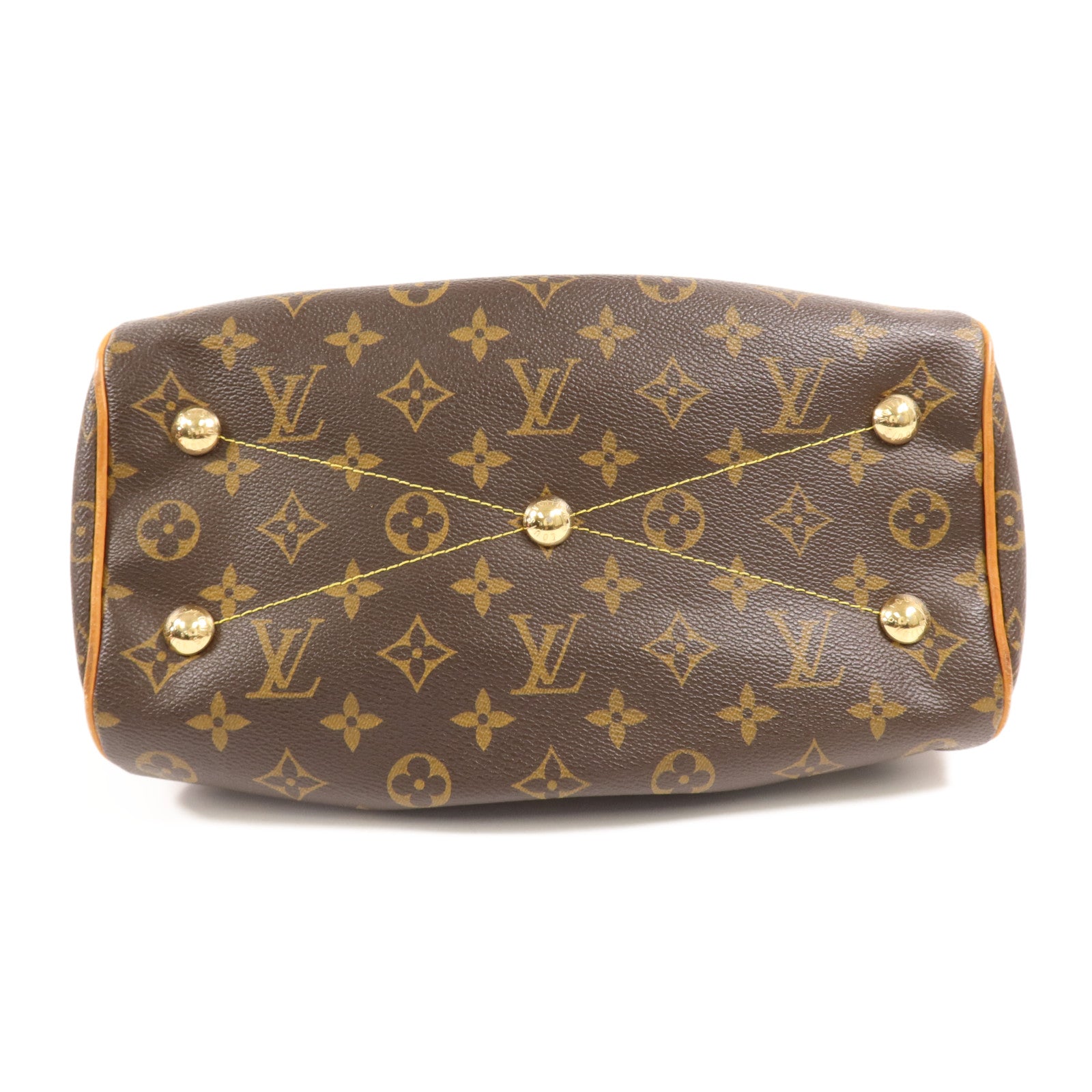 LOUIS VUITTON Monogram Tivoli PM金扣手挽袋