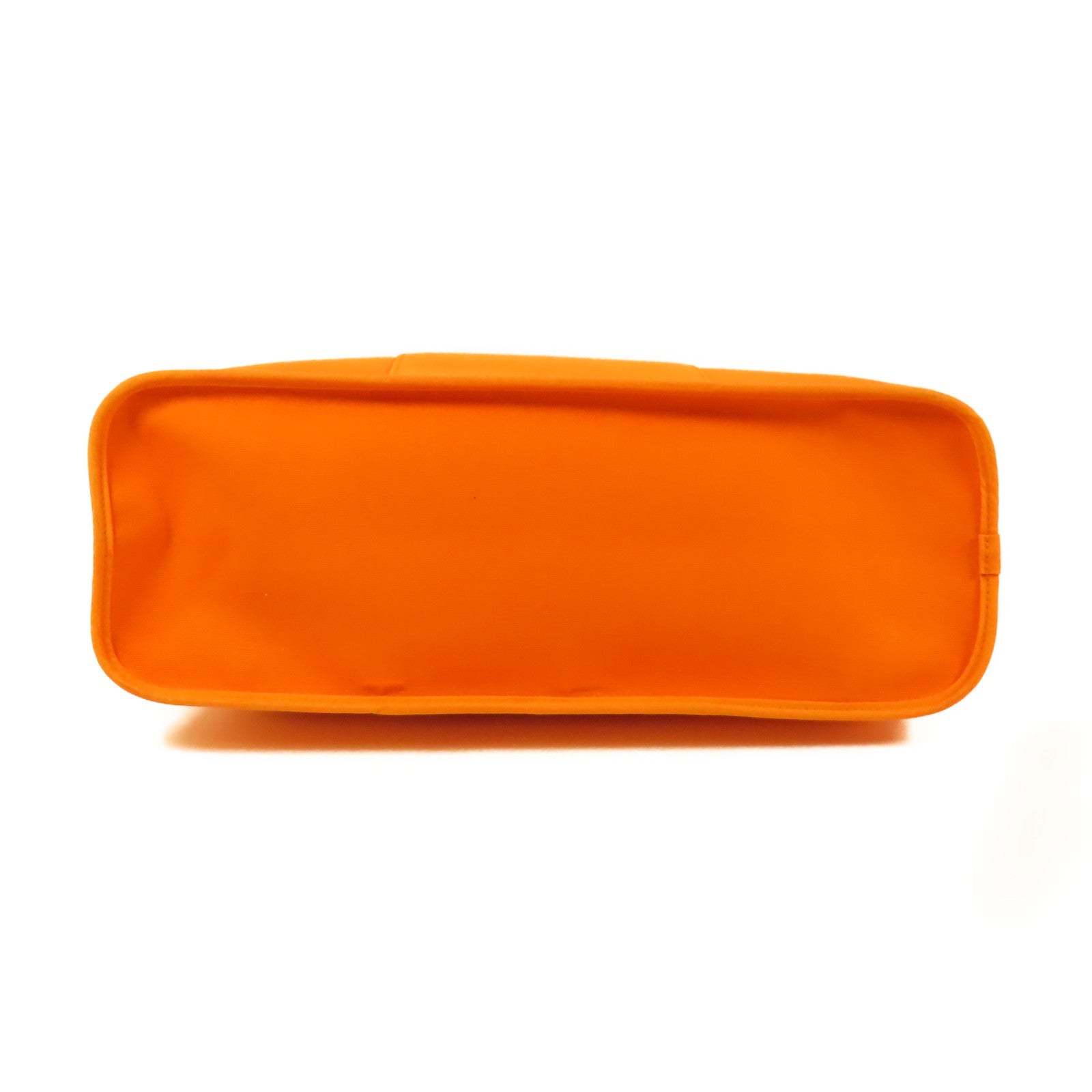 HERMES 帆布Cabag銀扣手挽肩背兩用袋Orange