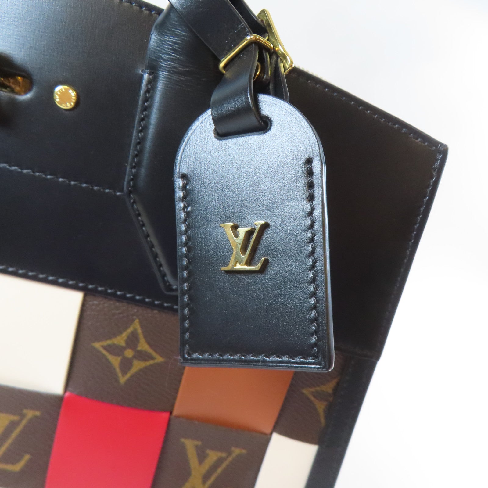 LOUIS VUITTON Monogram City Steamer MM金扣手挽肩背兩用袋黑色/啡色/紅色