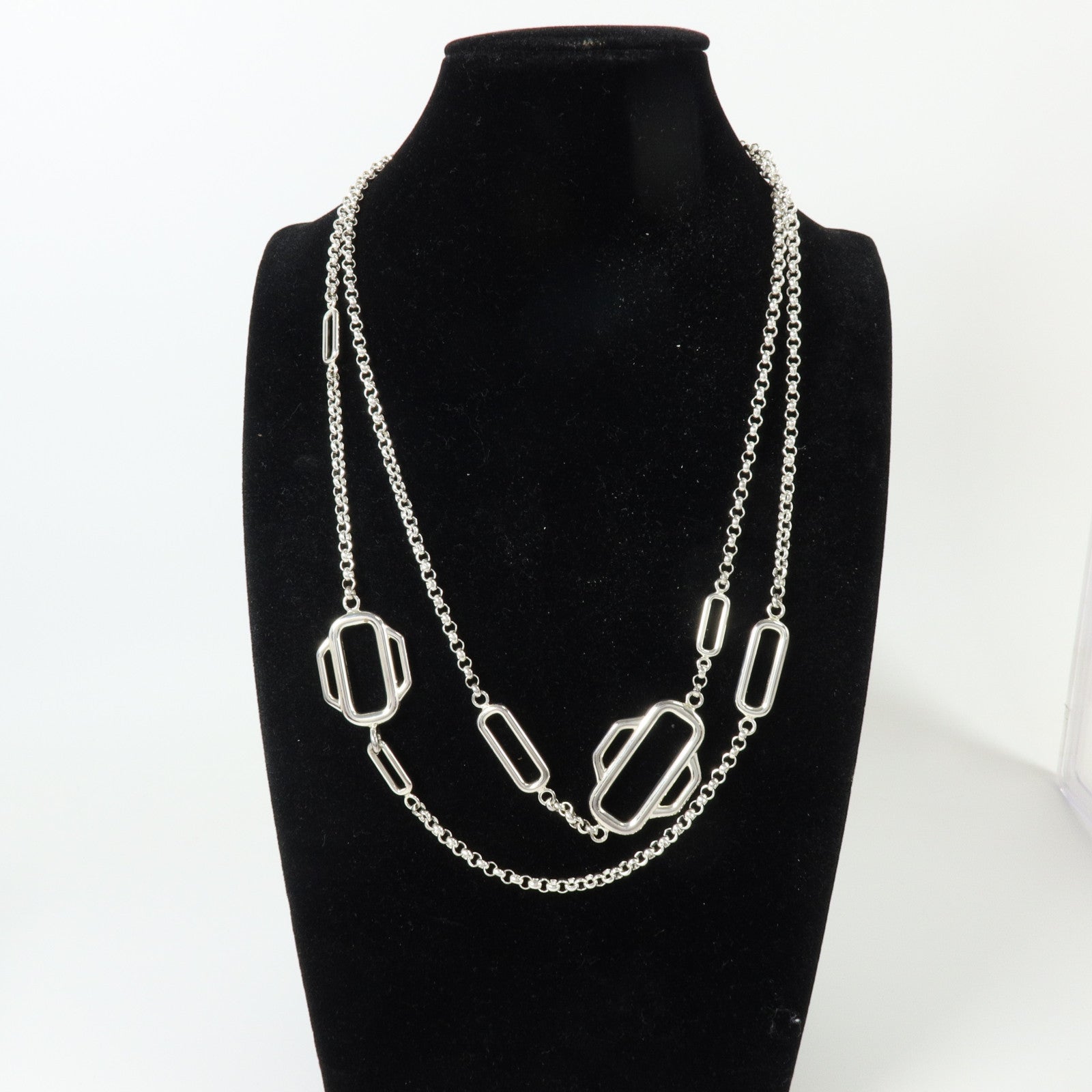 HERMES 925純銀Sautoir Attelage 120 Necklace項鏈