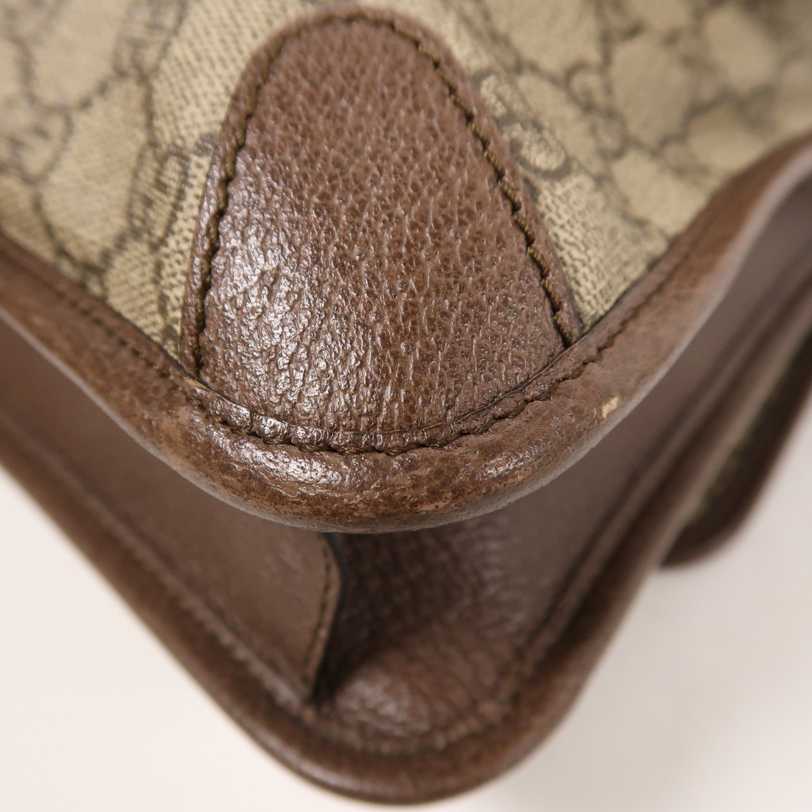 GUCCI 【激減優惠】塗層帆布Shoulder Bag金扣肩背袋