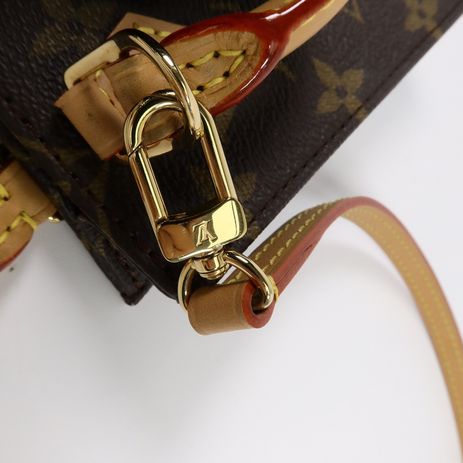 LOUIS VUITTON Monogram Petit Sac Plat手挽肩背兩用袋
