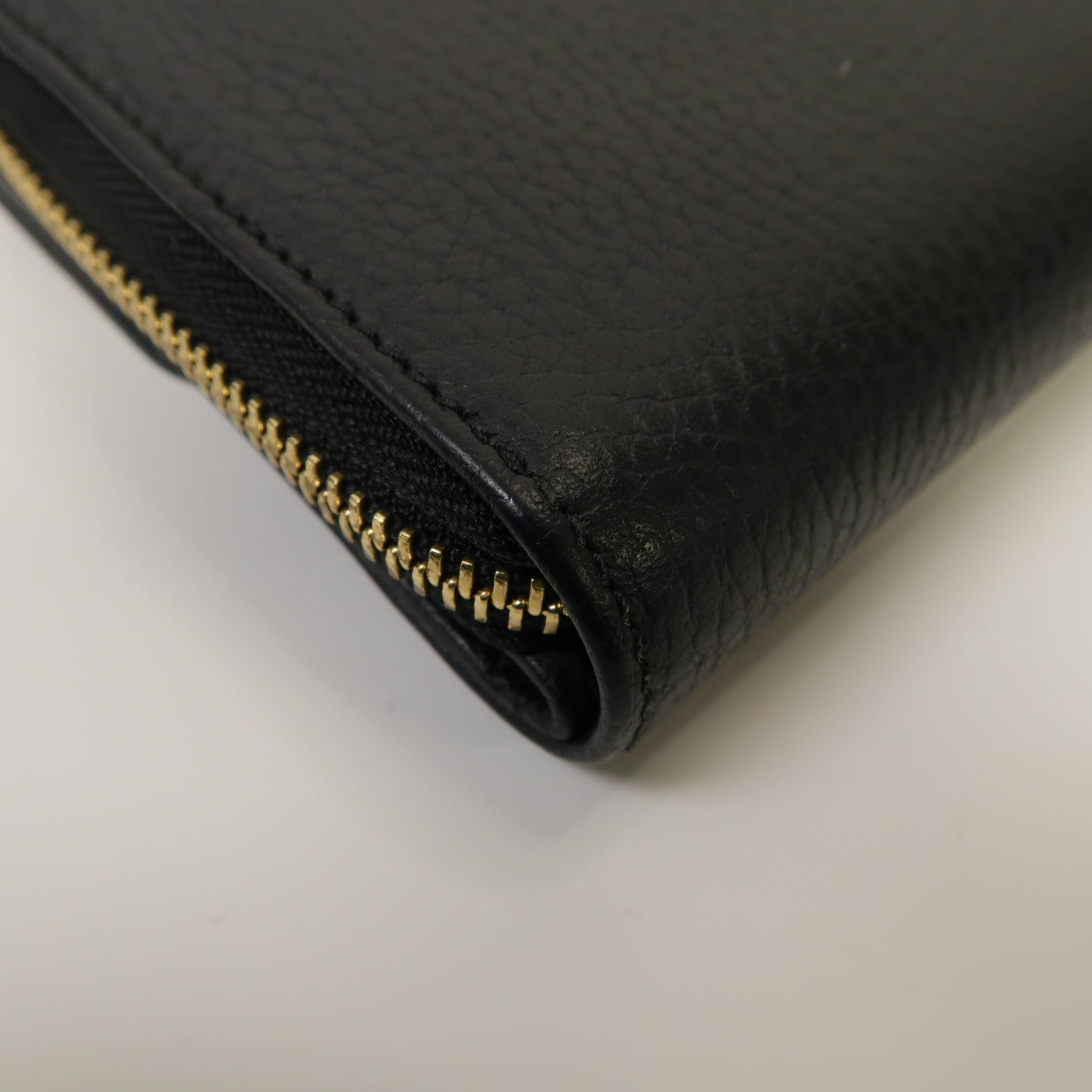 GUCCI 【激減優惠】牛皮皮革Long Wallet金扣長錢包黑色