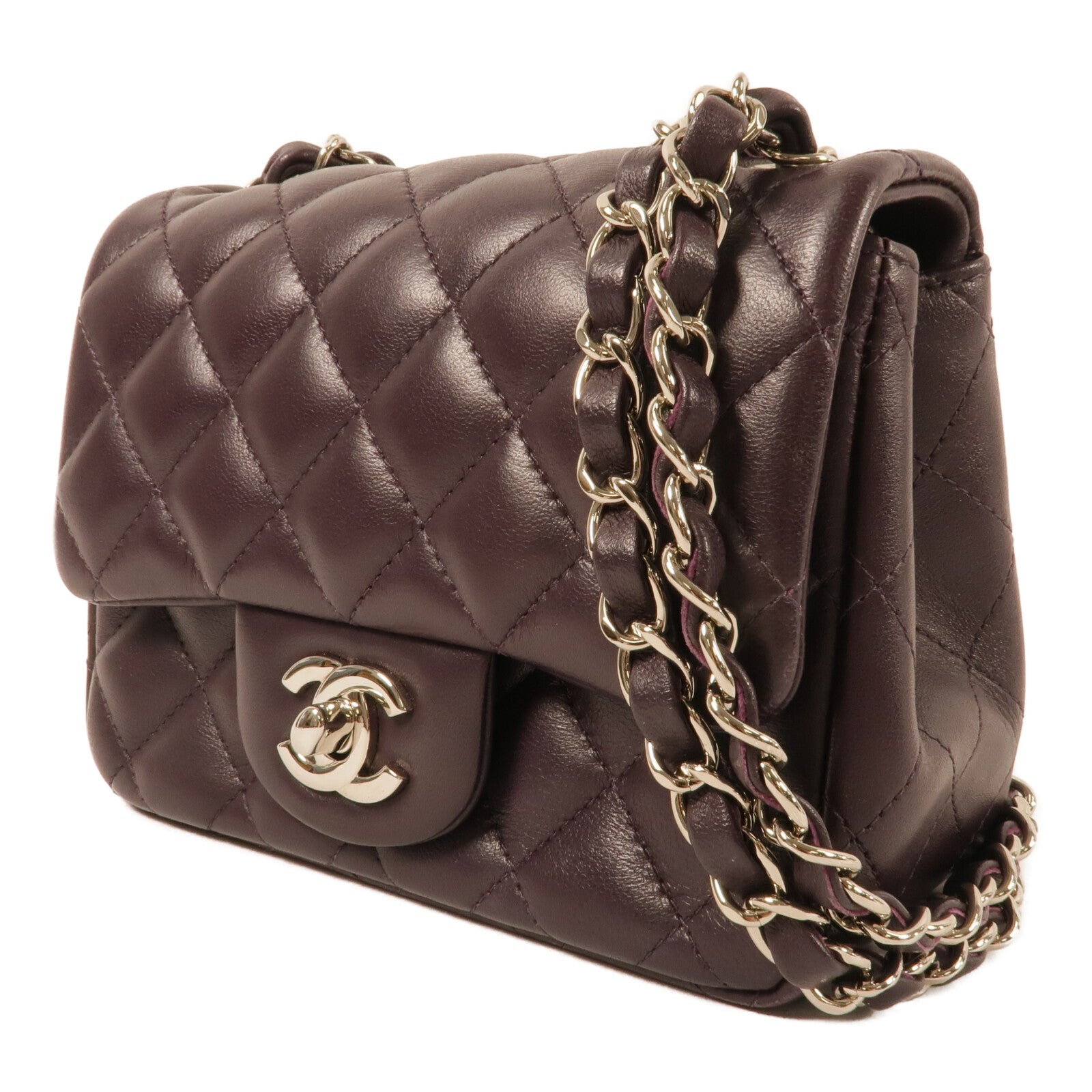 CHANEL 羊皮皮革Mini Classic 17鏈帶肩背袋