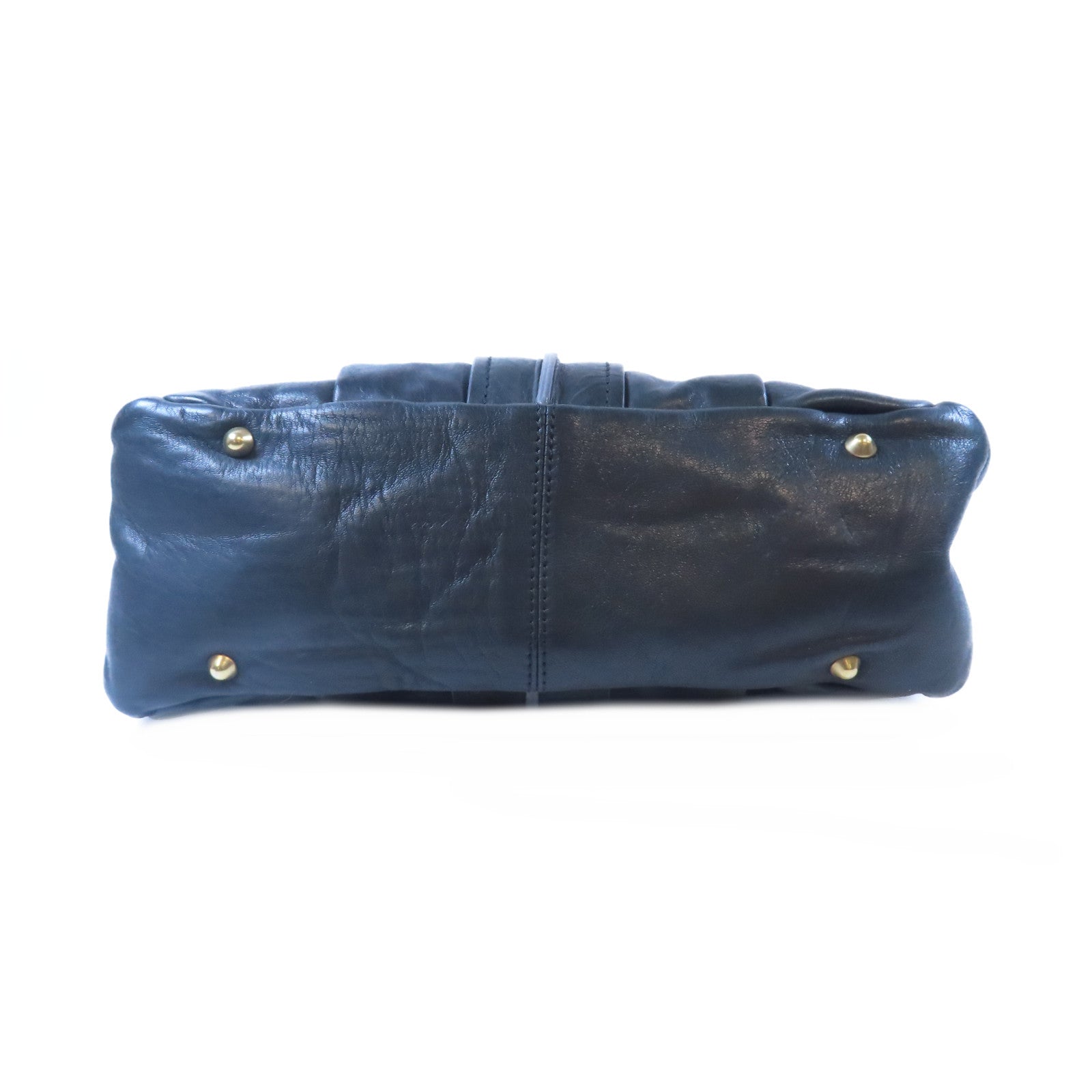 Chloe 牛皮皮革Shoulder Bag金扣肩背袋黑色