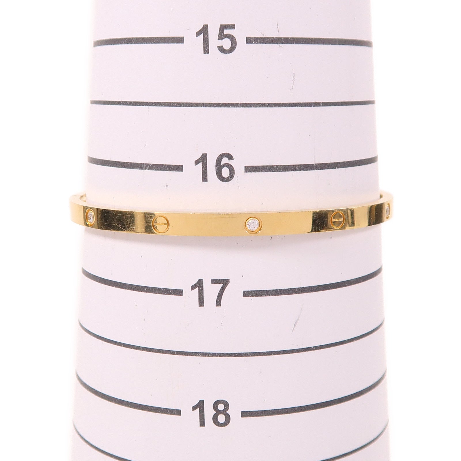 CARTIER 18K金Love Bracelet 6 Diamonds手鐲#17