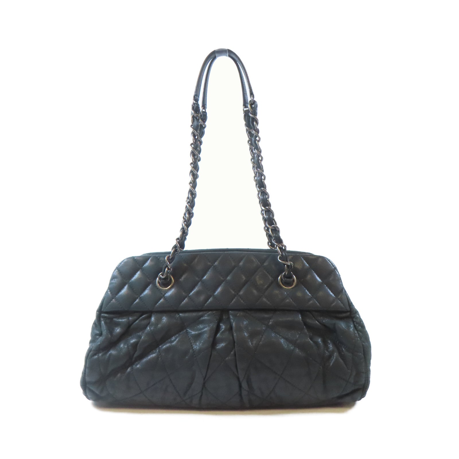 CHANEL 【激減優惠】菱格牛皮皮革Chain Shoulder Bag鏈帶肩背袋深綠色