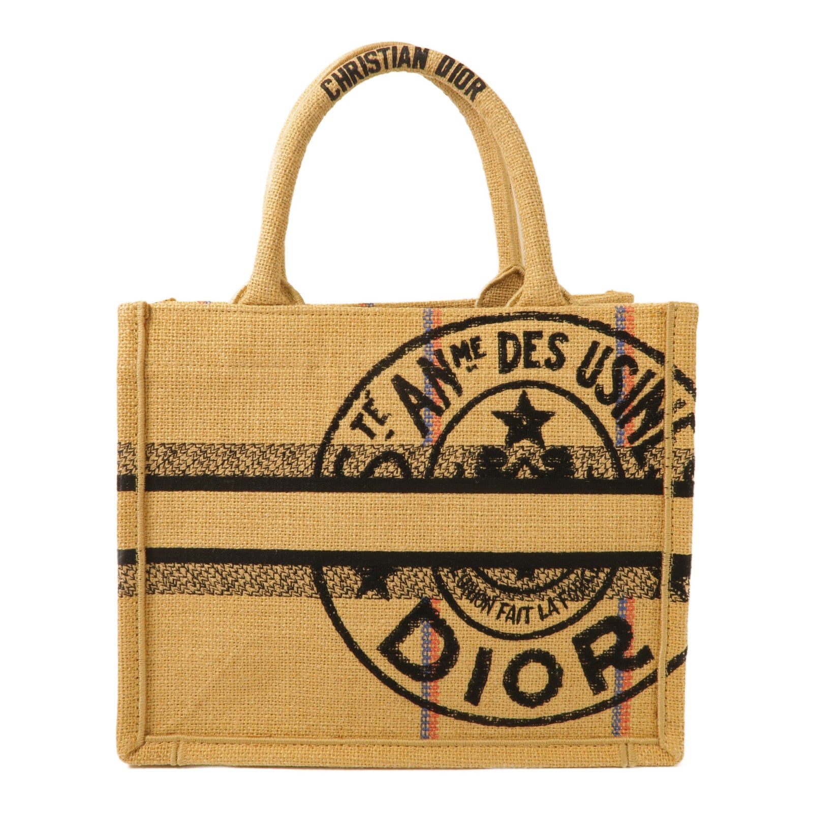 Dior Handbag Canvas Brown