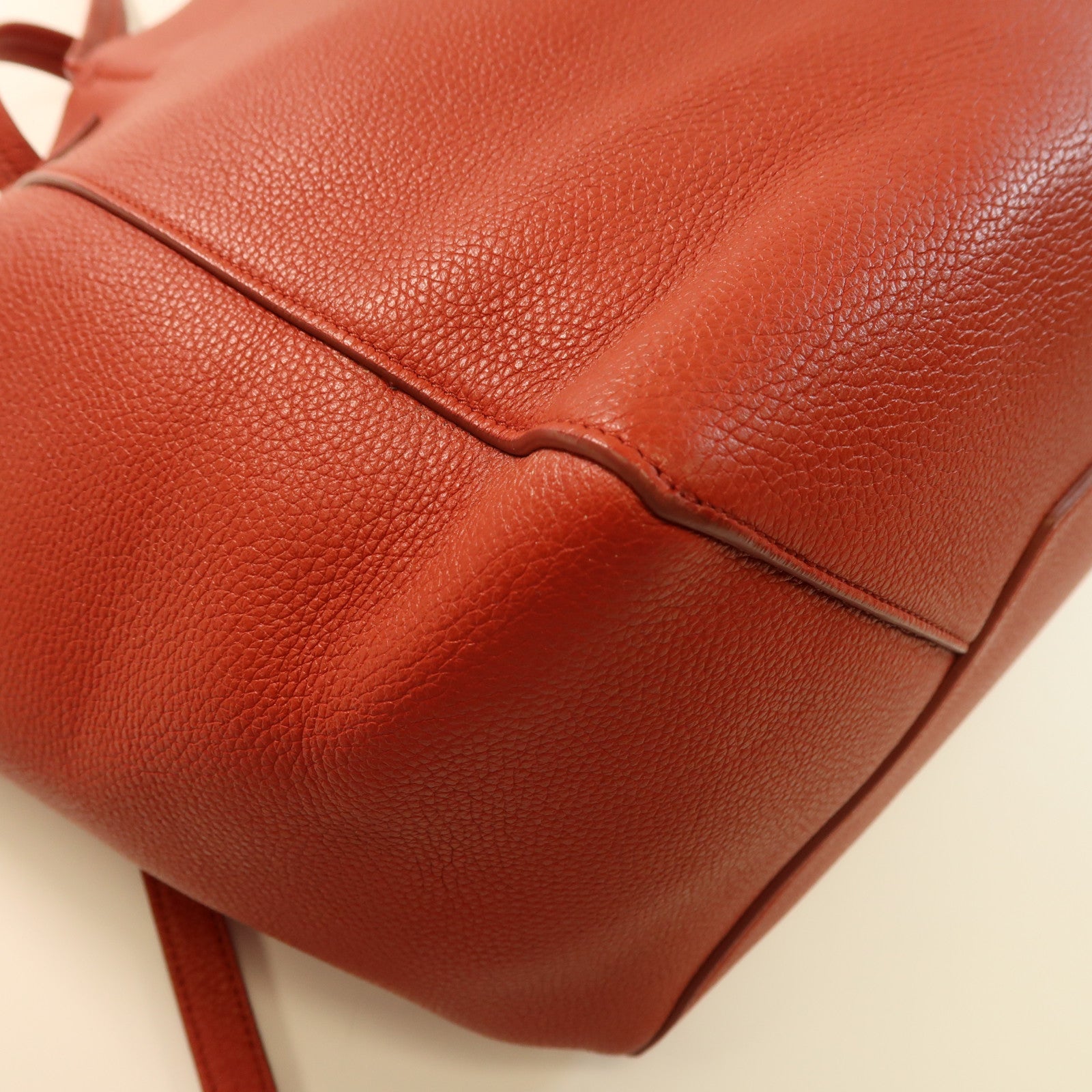 CELINE 牛皮皮革Tote Bag金扣手挽袋紅色