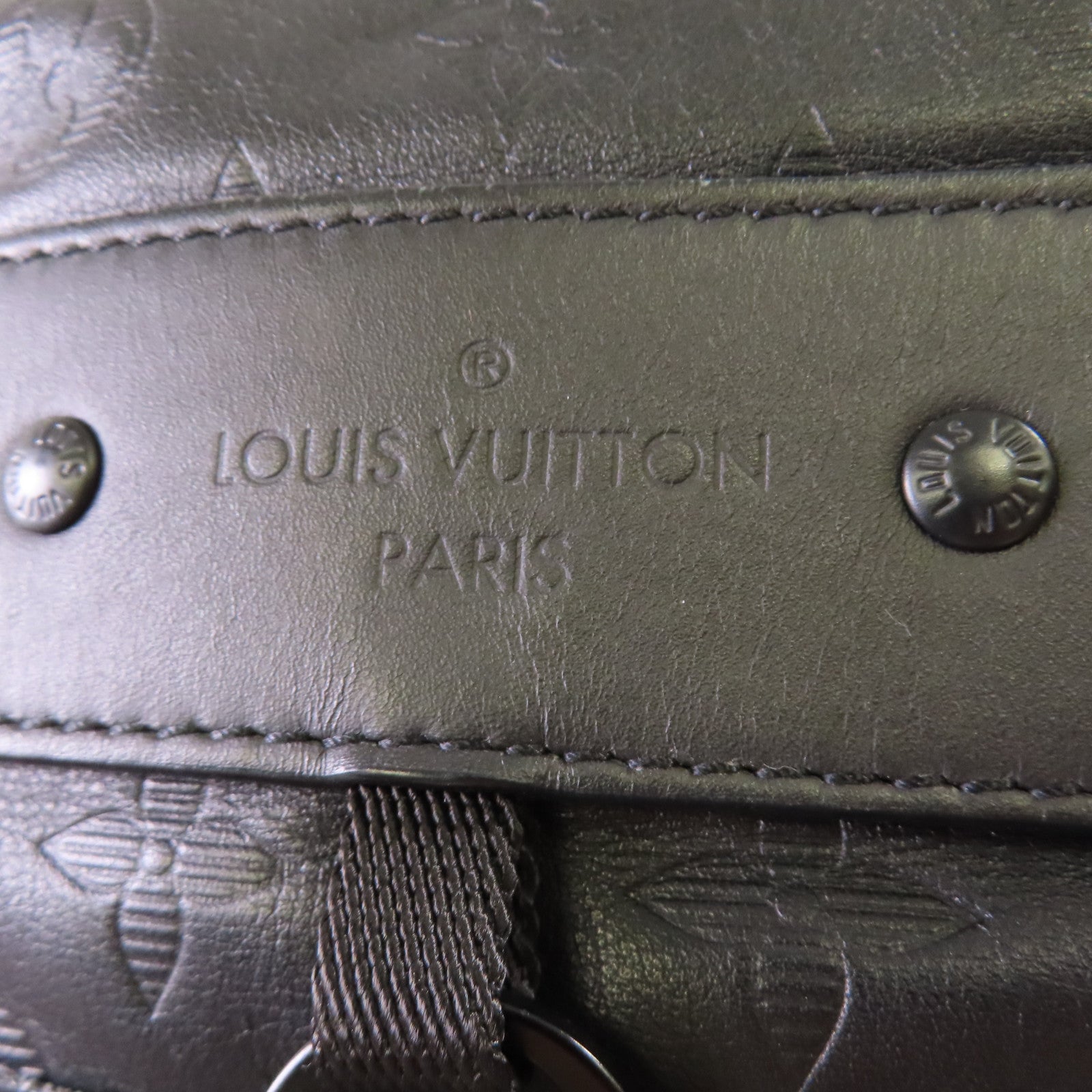 LOUIS VUITTON Monogram Empreinte Trekking Backpack背包黑色