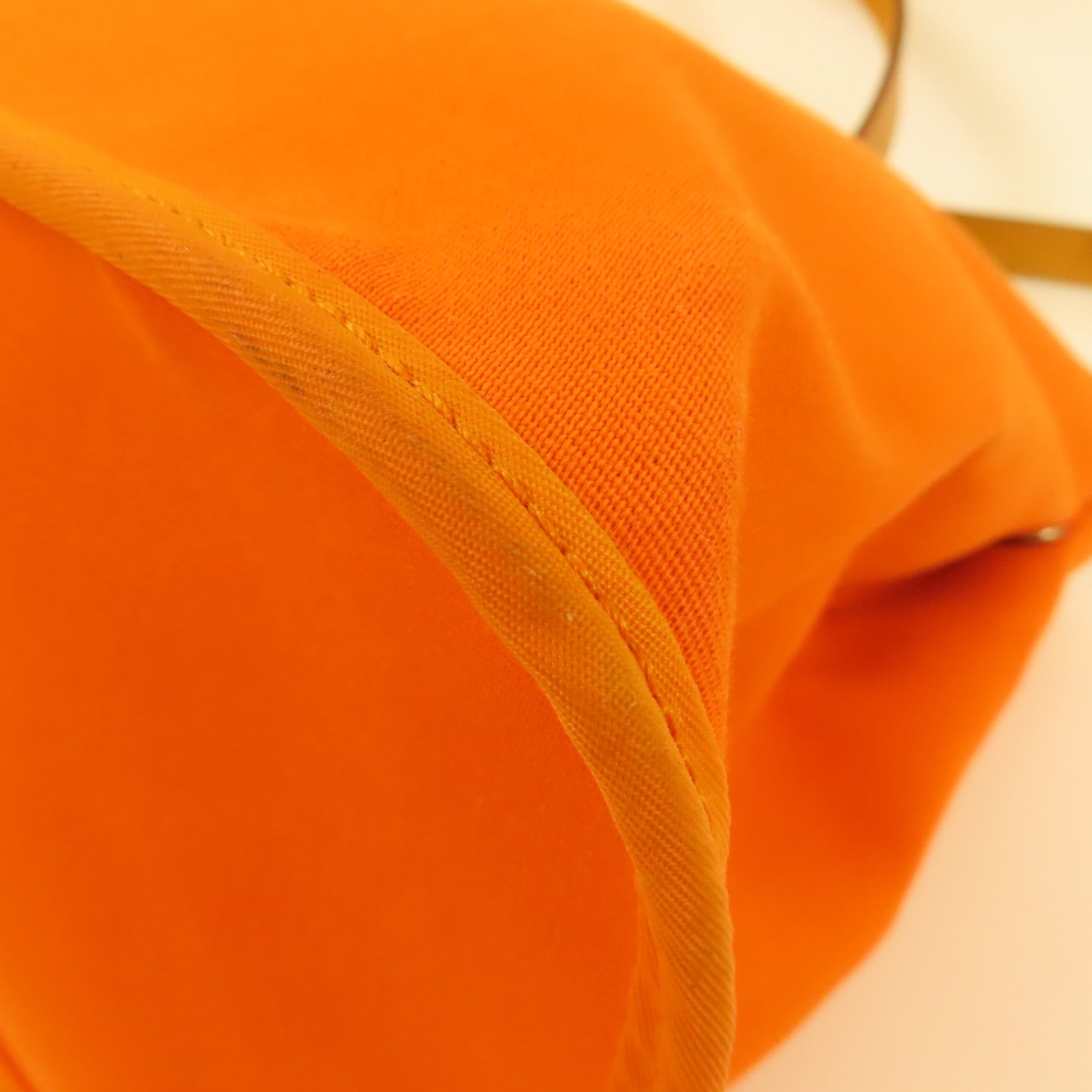 HERMES 帆布Cabag銀扣手挽肩背兩用袋Orange
