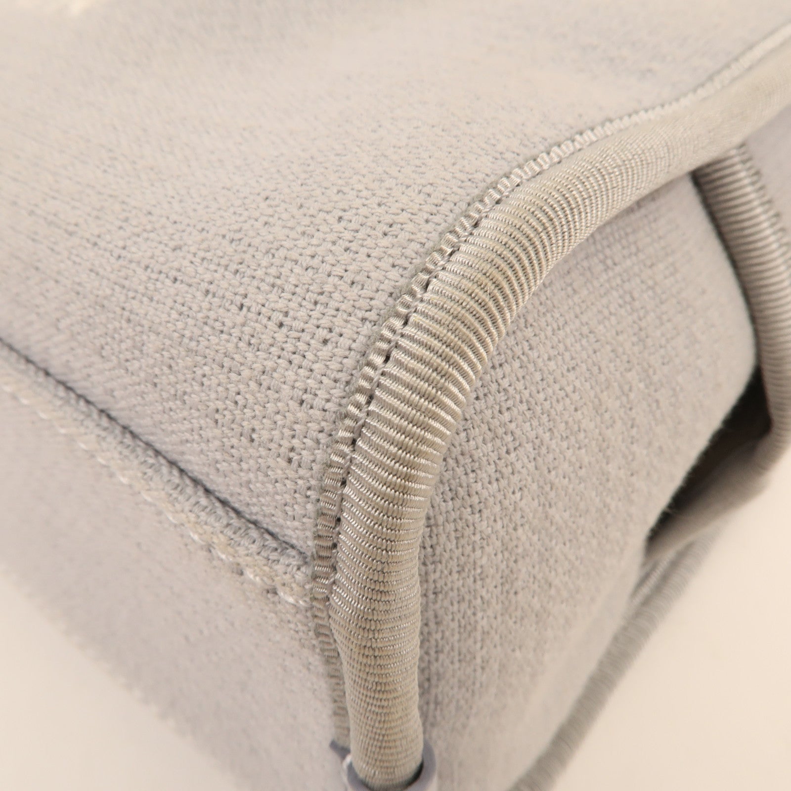 CHANEL 帆布Deauville Bowling銀扣手挽肩背兩用袋