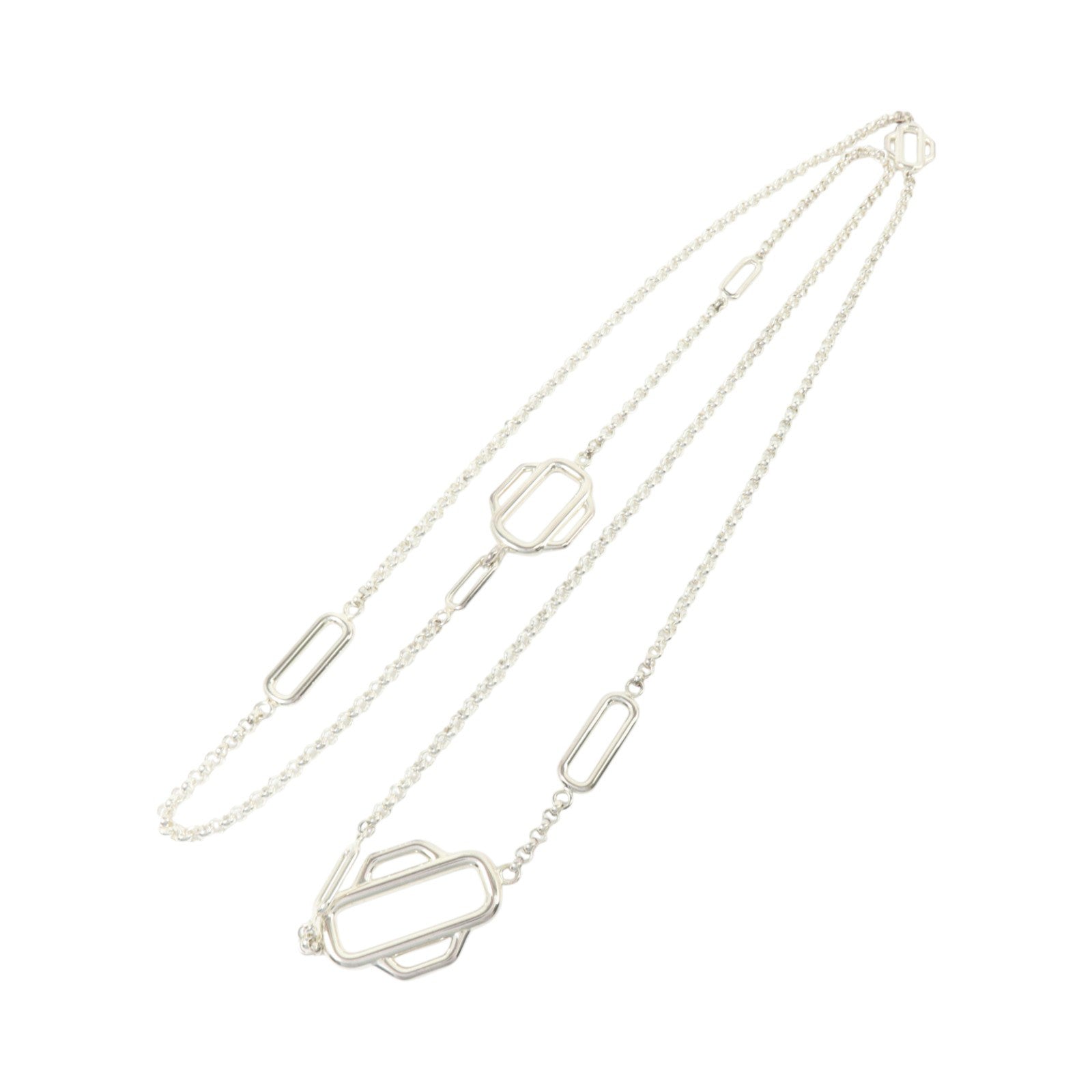 HERMES 925純銀Sautoir Attelage 120 Necklace項鏈