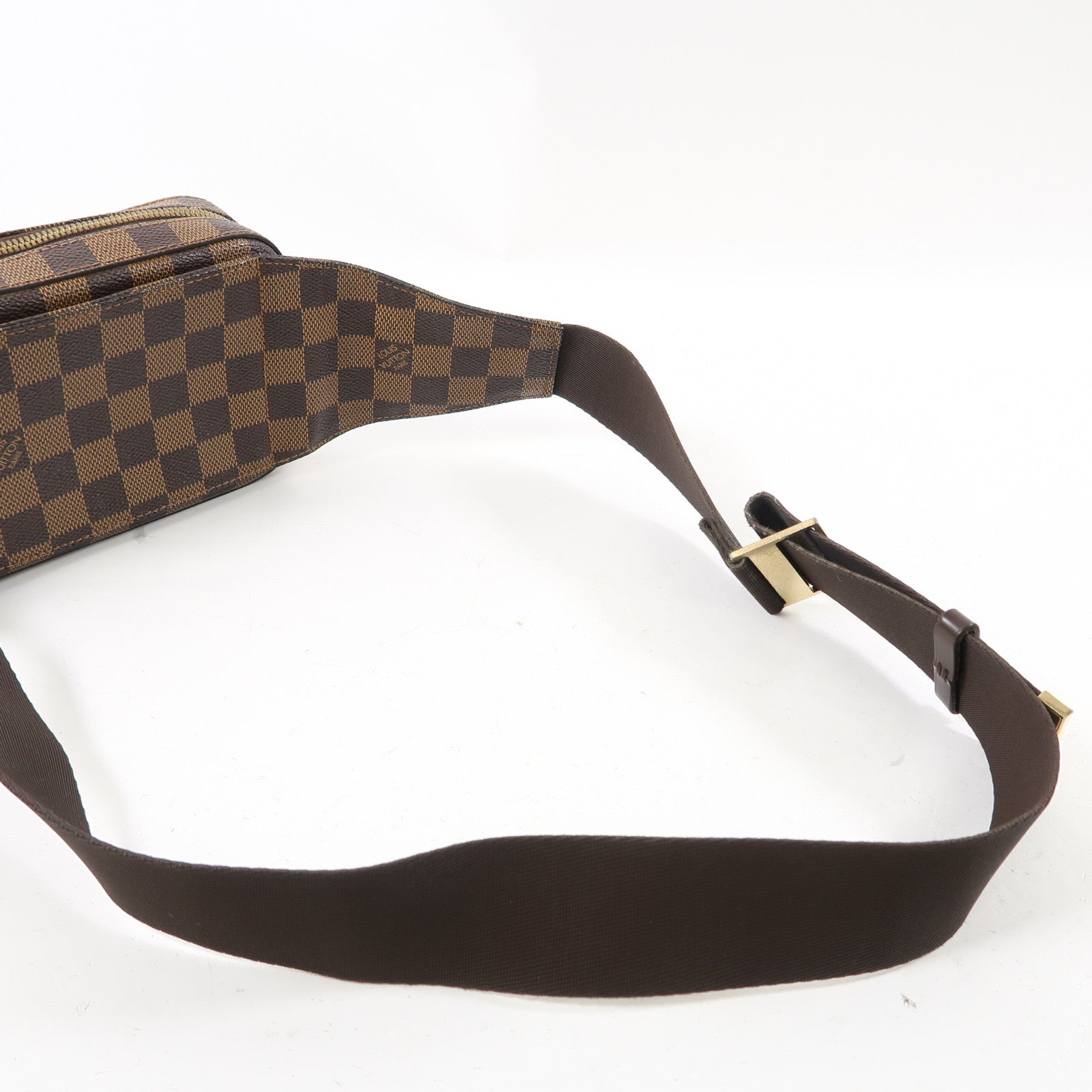 LOUIS VUITTON 【激減優惠】Damier Ebene Geronimos金扣腰包啡色