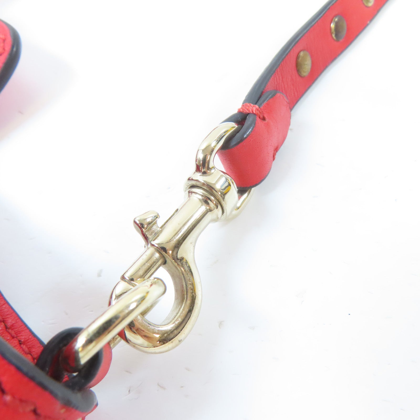 Valentino 牛皮皮革2 Way Shoulder Bag金扣手挽肩背兩用袋紅色