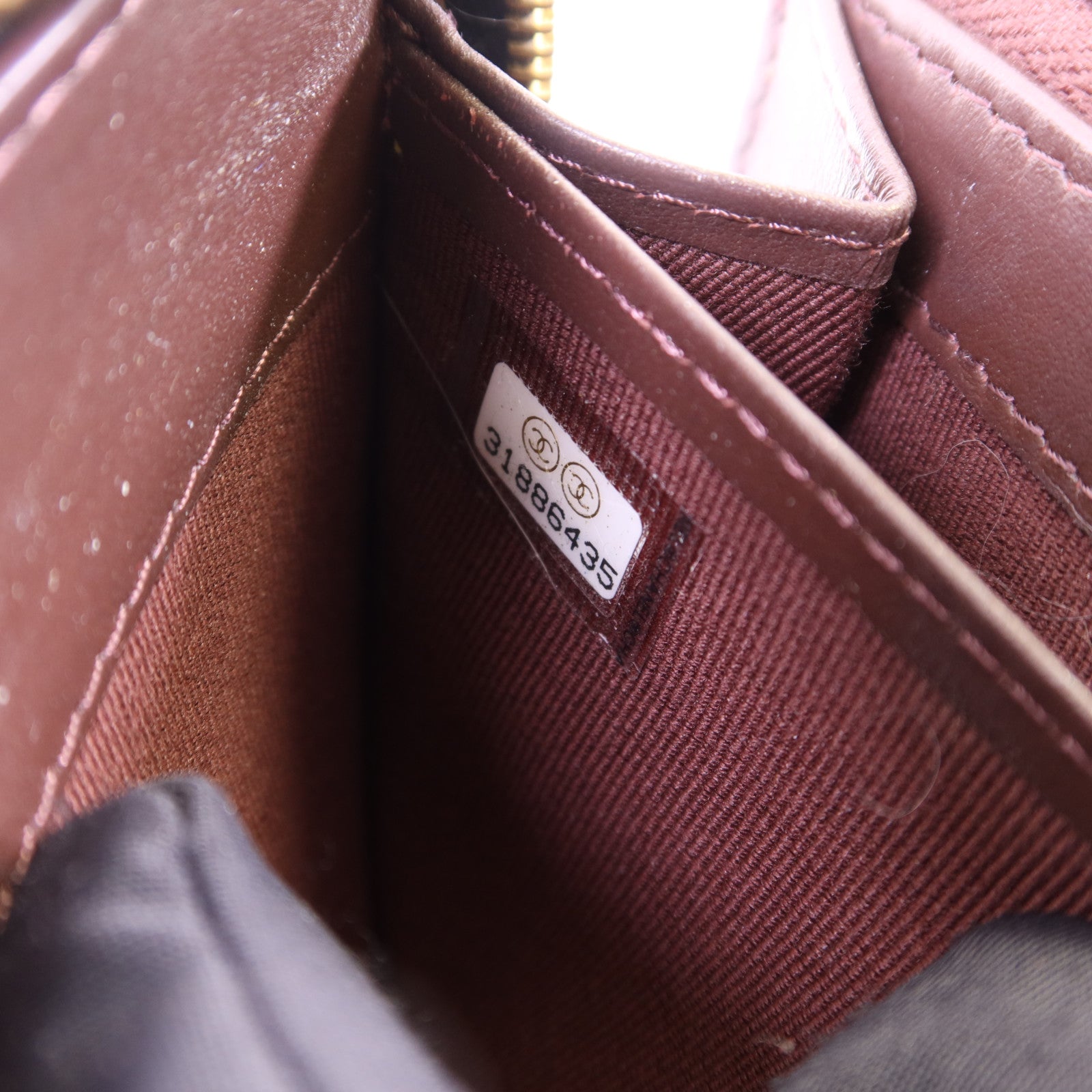 CHANEL 牛皮皮革Zipper Long Round Wallet金扣長錢包