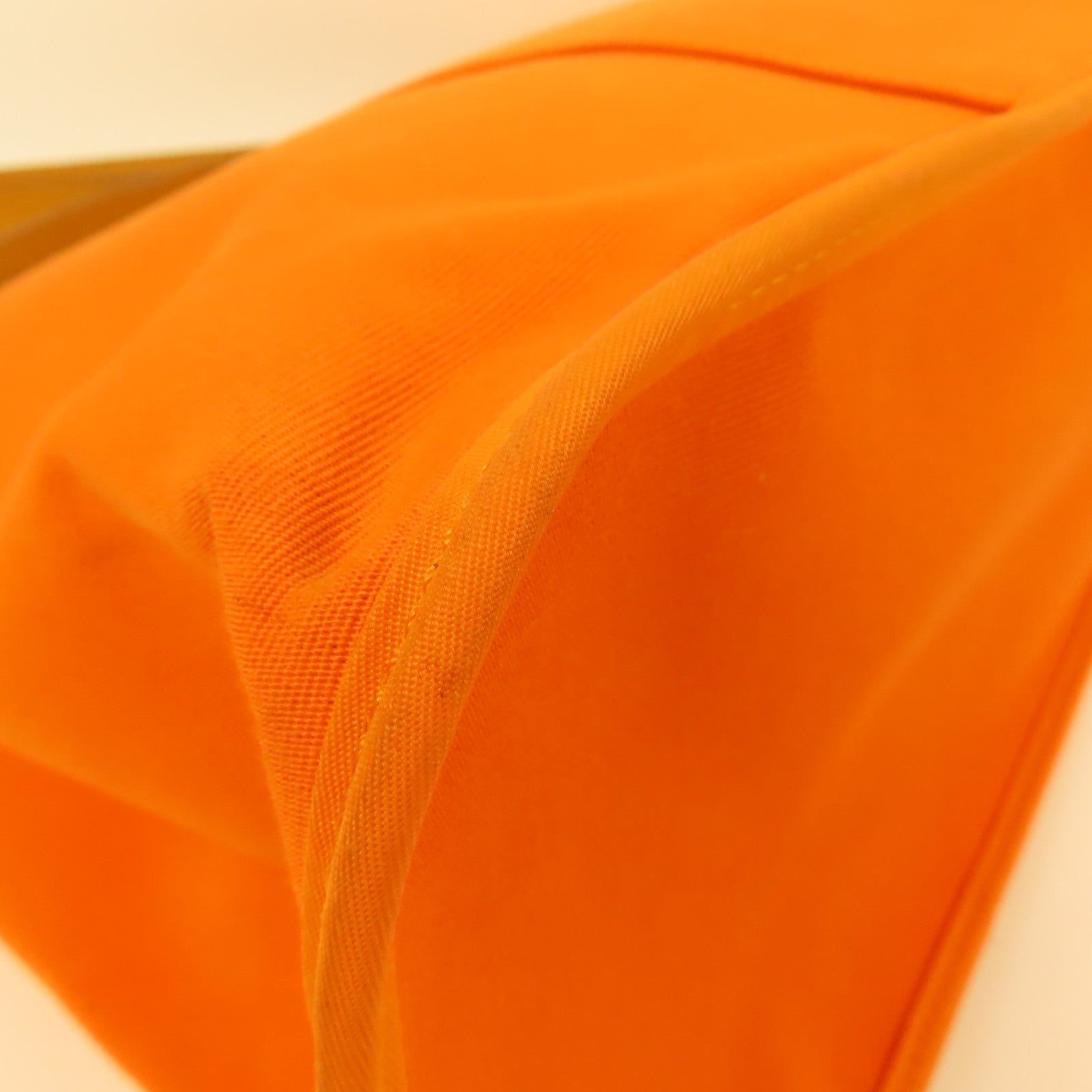HERMES 帆布Cabag銀扣手挽肩背兩用袋Orange