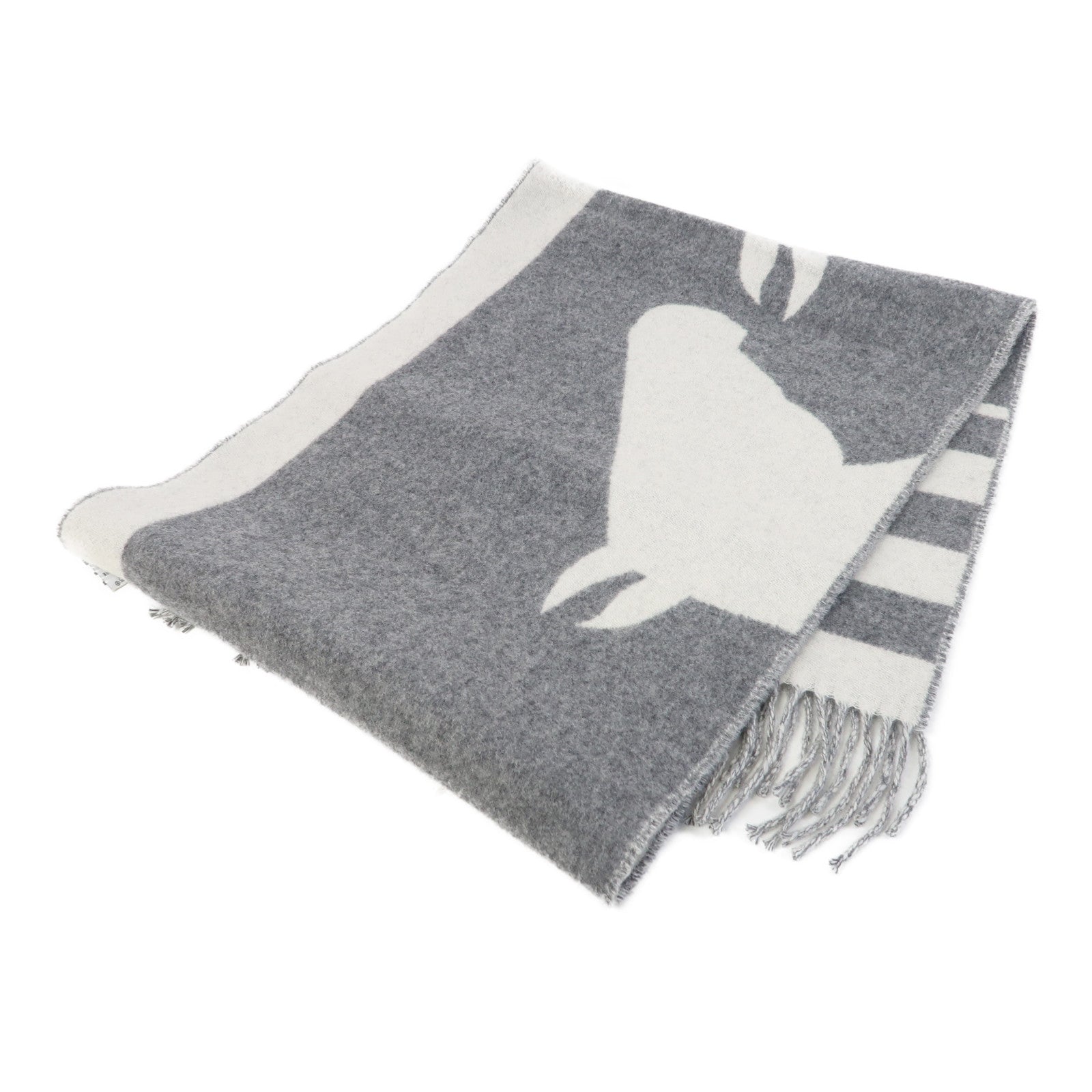 HERMES Cashmere Scarf圍巾灰色