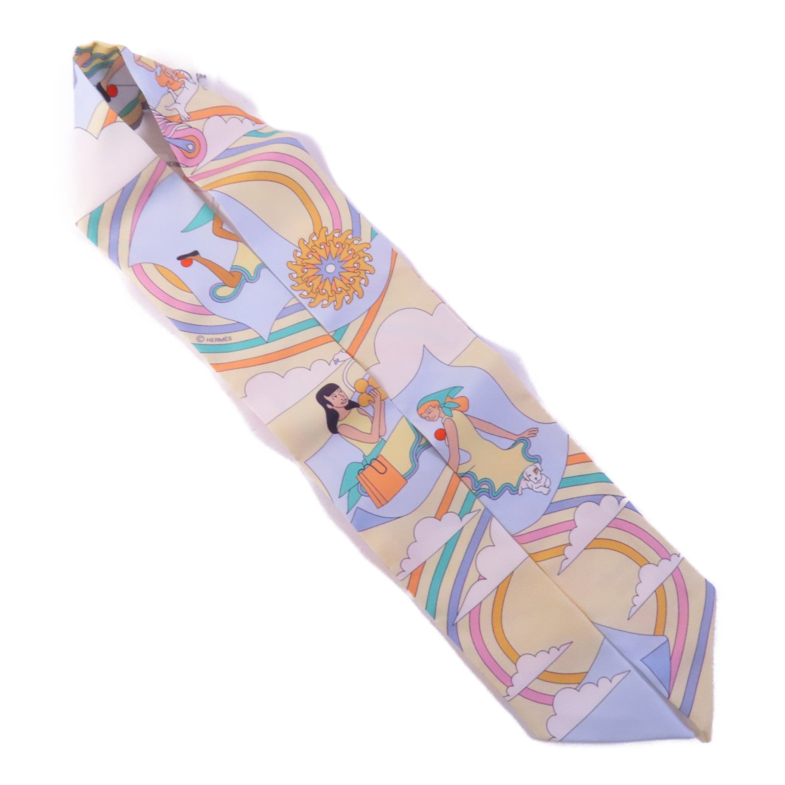 HERMES 絲質Twilly絲巾